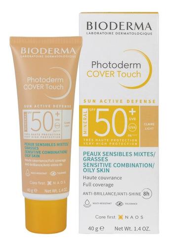 Bioderma Bloqueador Photoderm Cover Touch Spf50+ Tono Claro, 40 ml