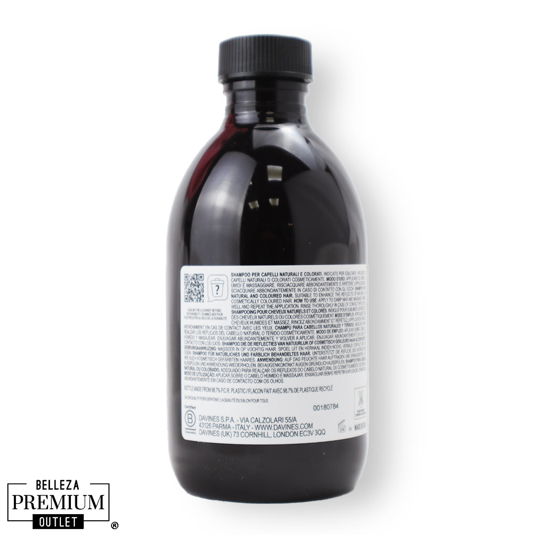 Davines Alchemic Shampoo Chocolate 280 – Color Cálido, Brillo Intenso y Tonos Ricos