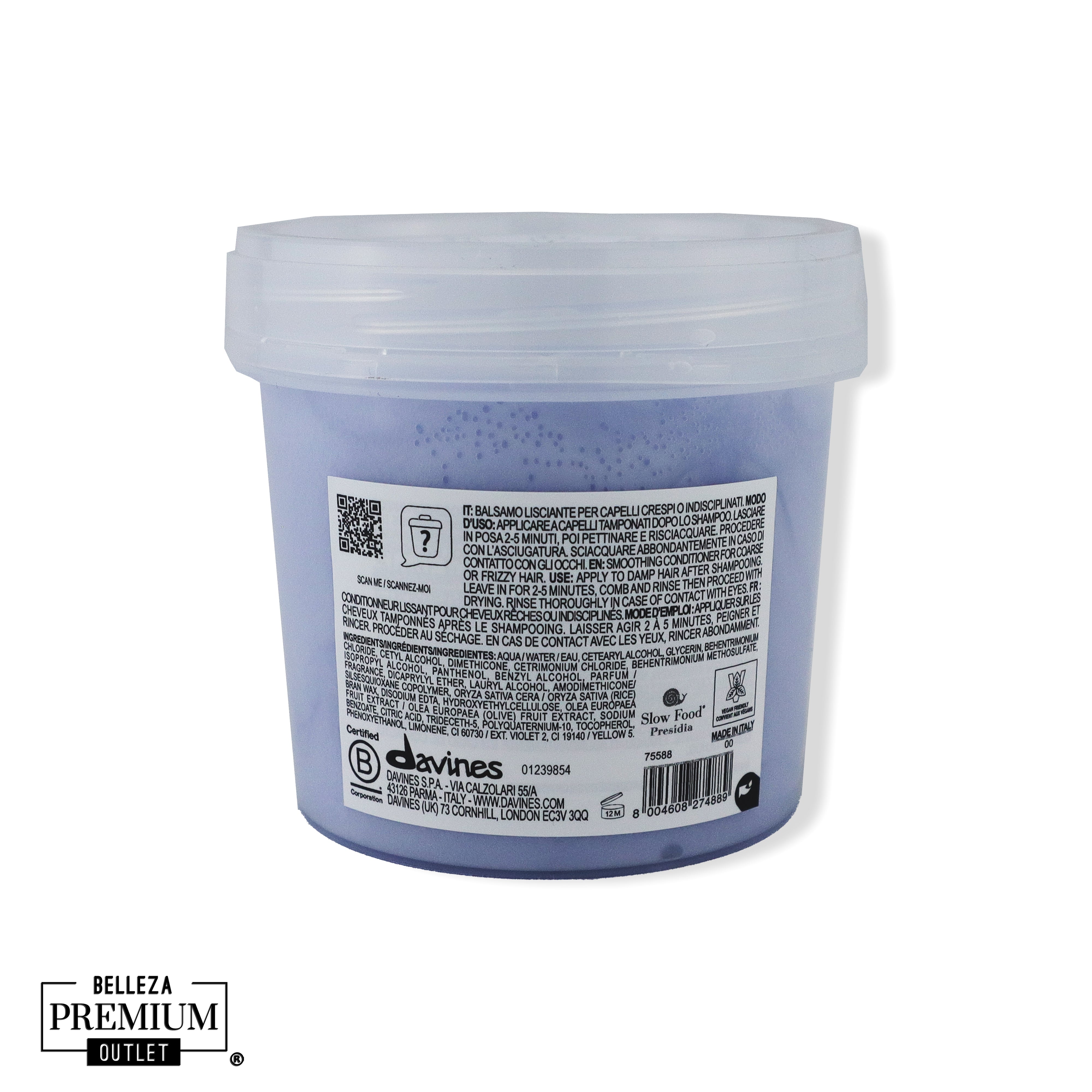 Davines LOVE Smooth Conditioner 250ml – Nutrición intensa para un cabello liso, sedoso y sin frizz