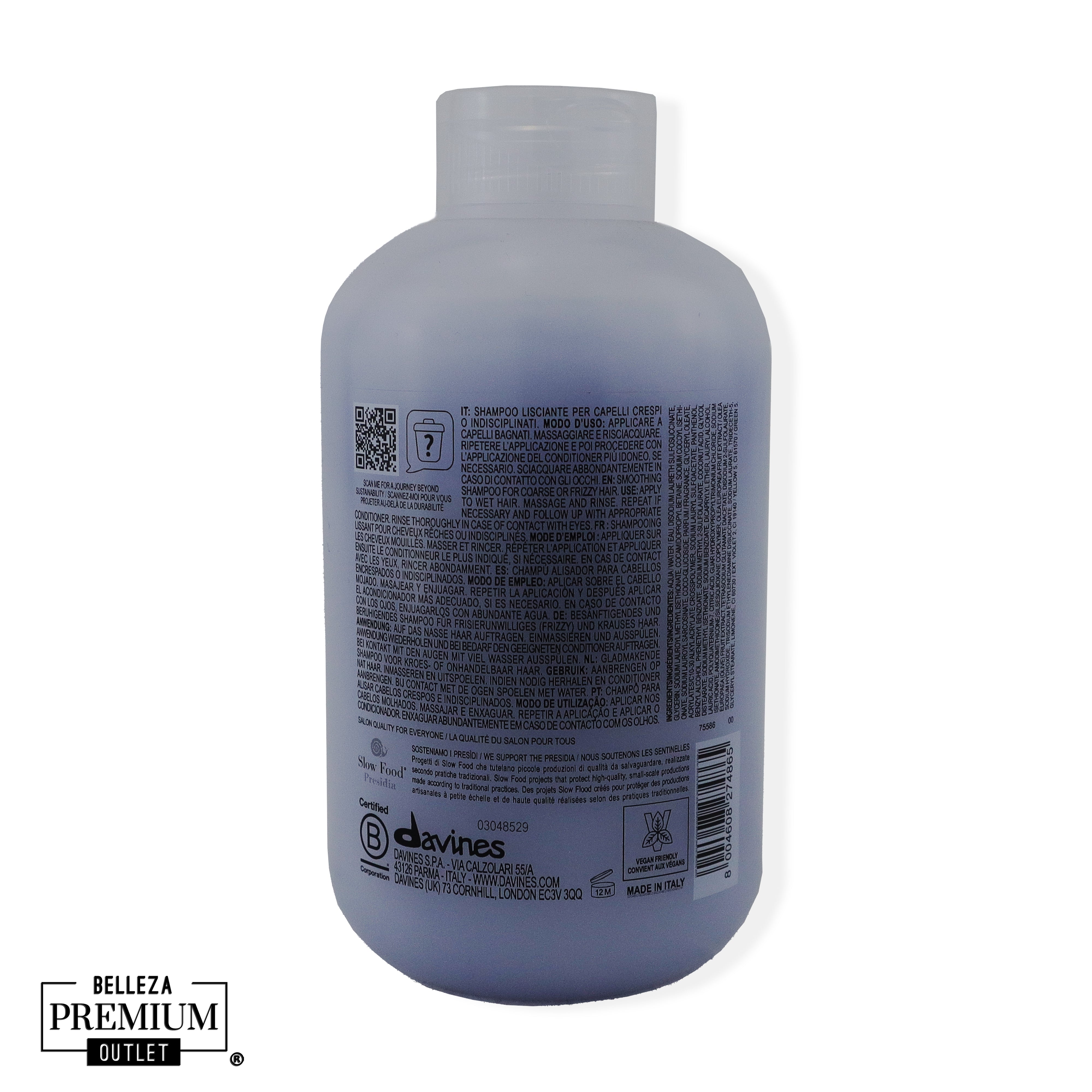 Davines LOVE Smooth Shampoo 250ml – El aliado perfecto para un cabello liso, suave y sin frizz