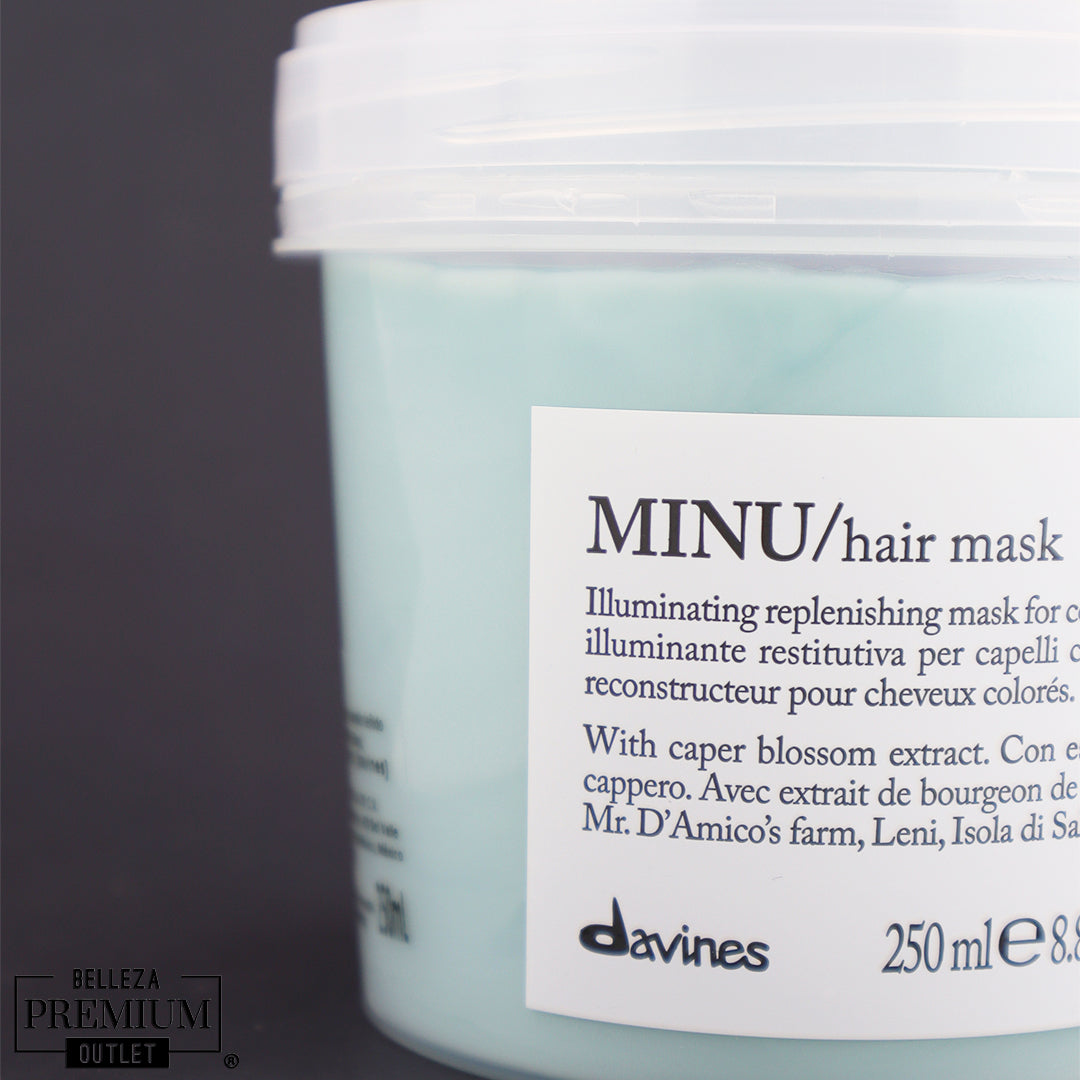 Davines MINU Hair Mask – Protección del Color, Brillo Intenso y Cabello Sedoso