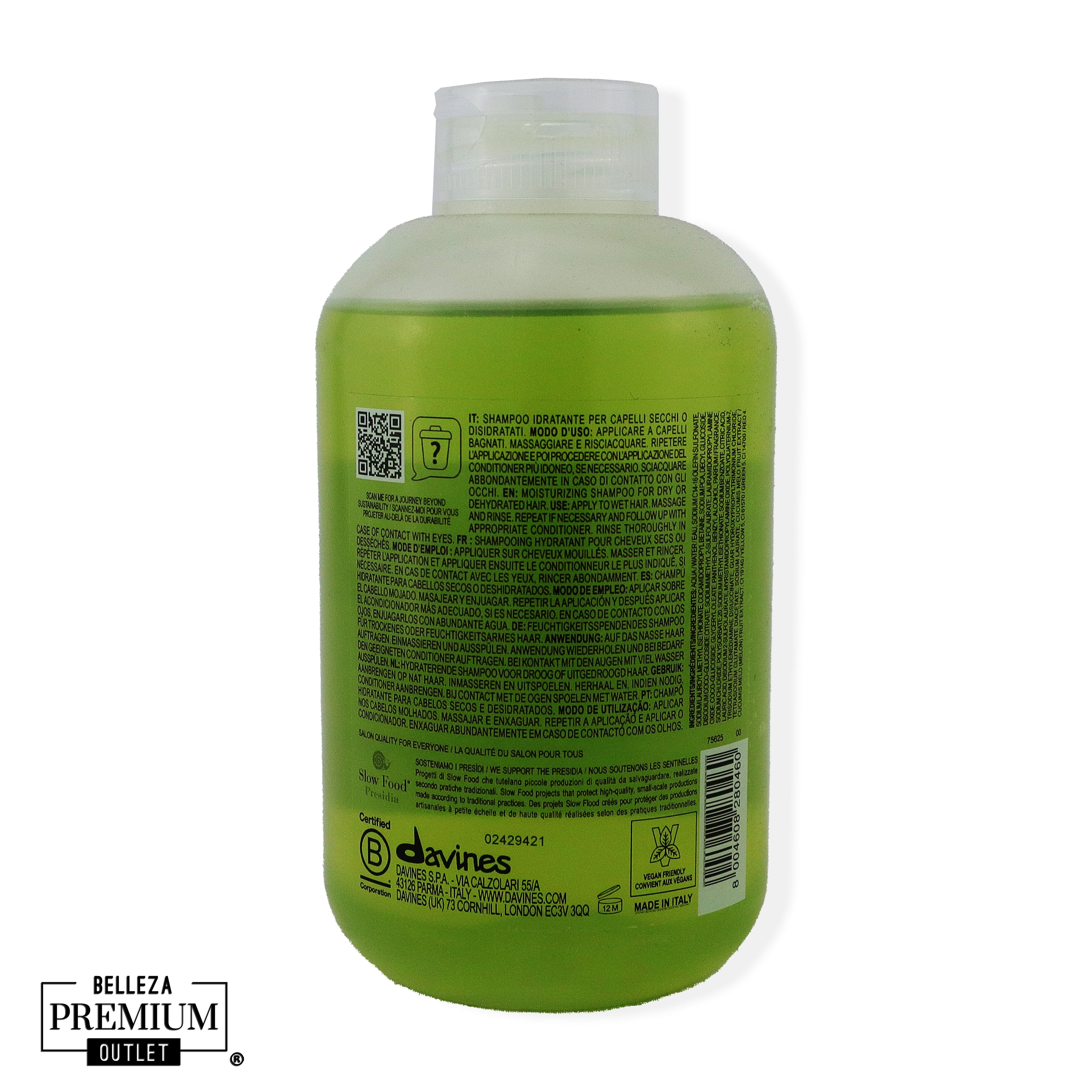 Davines Momo Shampoo 250ml – Suavidad y nutrición para cabello delicado y sensible