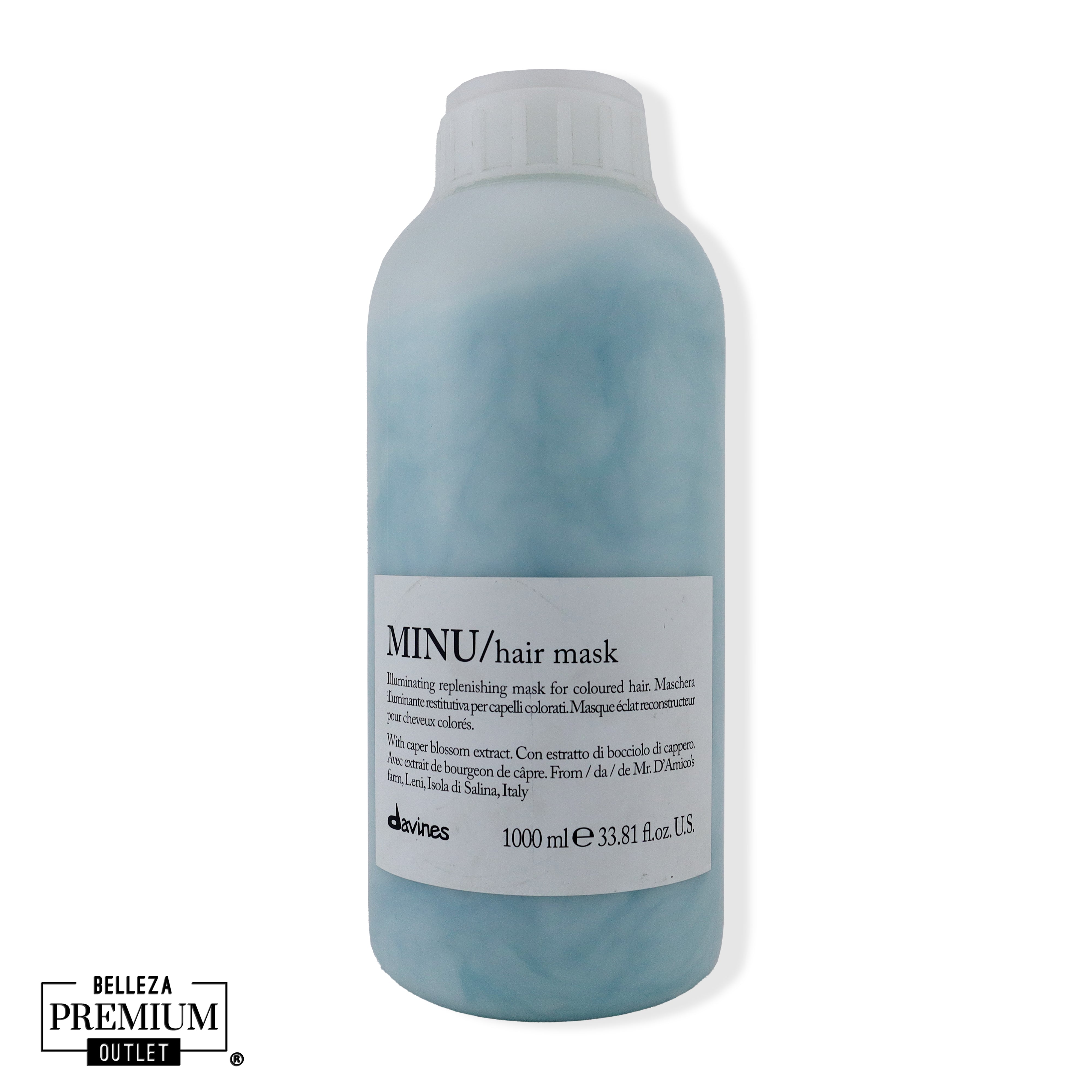 Davines Minu Hair Mask 1000ml – Nutrición y color vibrante para cabello teñido