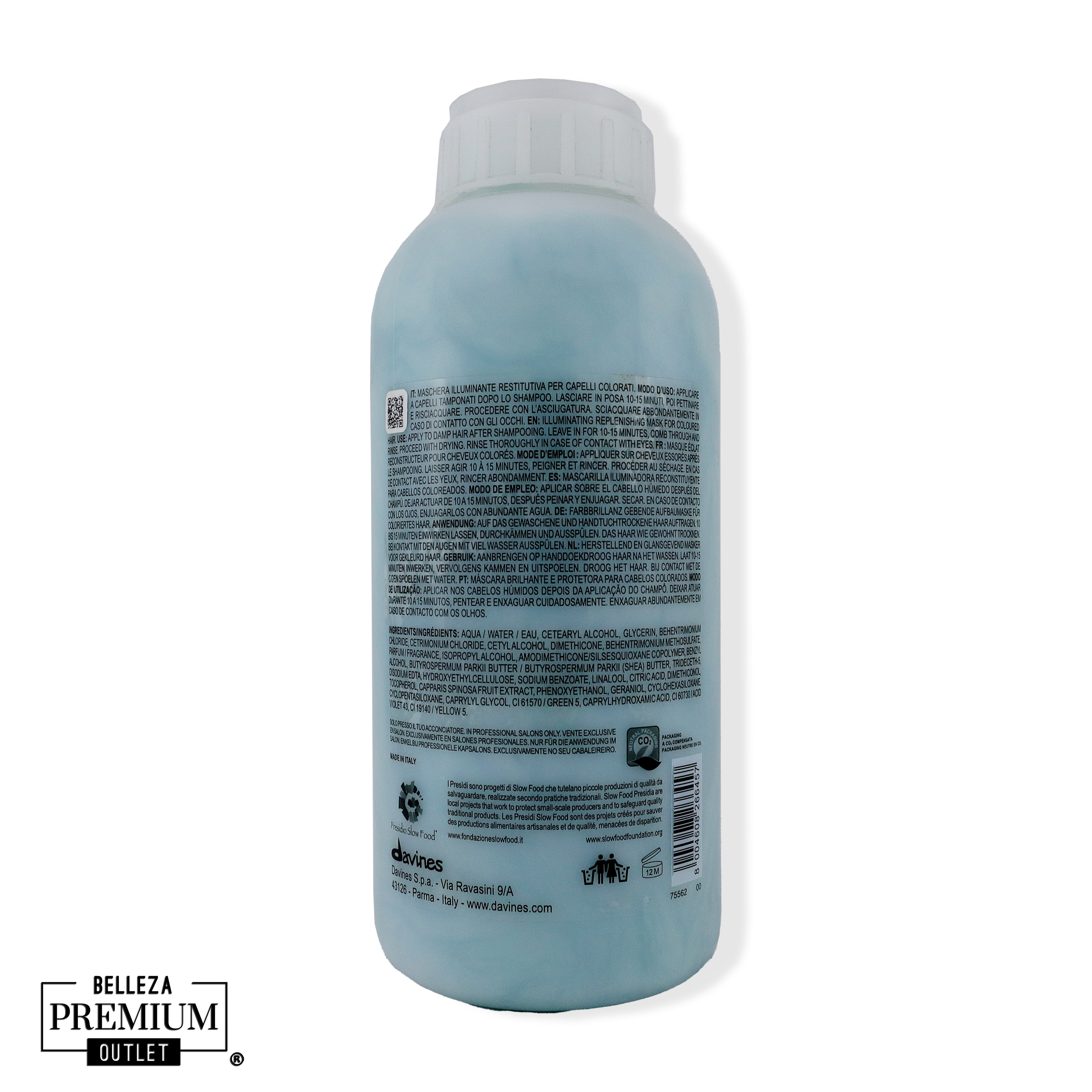 Davines Minu Hair Mask 1000ml – Nutrición y color vibrante para cabello teñido