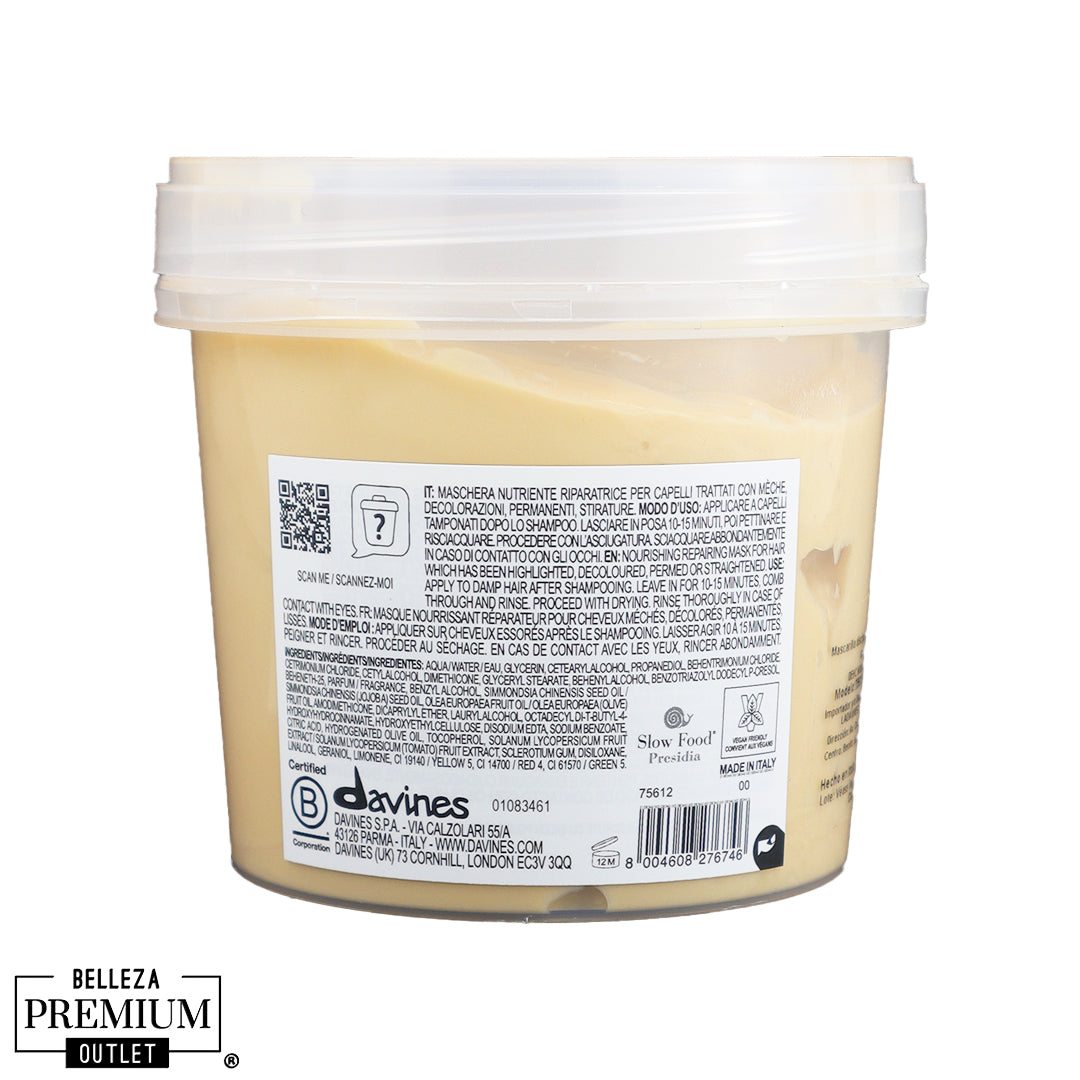 Davines NOUNOU Hair Mask 250ml– Nutrición Profunda, Reparación Intensa y Cabello Visiblemente Más Fuerte