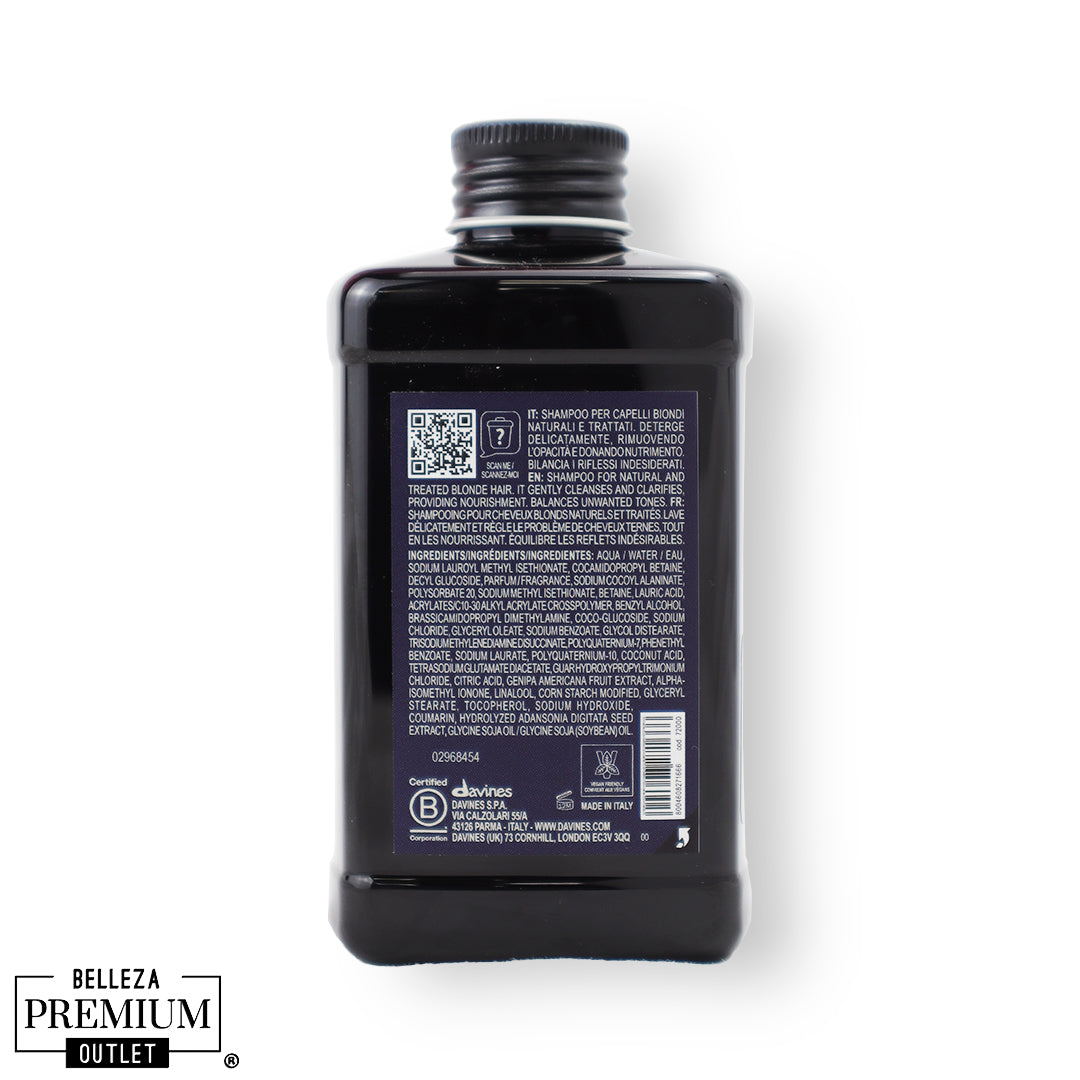 Davines Silkening Shampoo 250 – Limpieza Suave, Sedosidad Máxima y Cabello Suave al Tacto