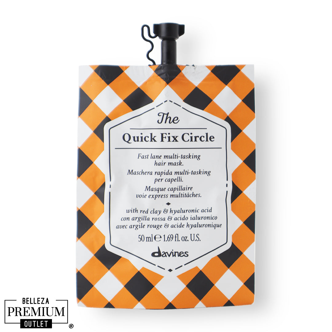 Davines The Quick Fix Circle 50ml – Reparación Instantánea, Brillo Relámpago y Cabello Listo al Instante