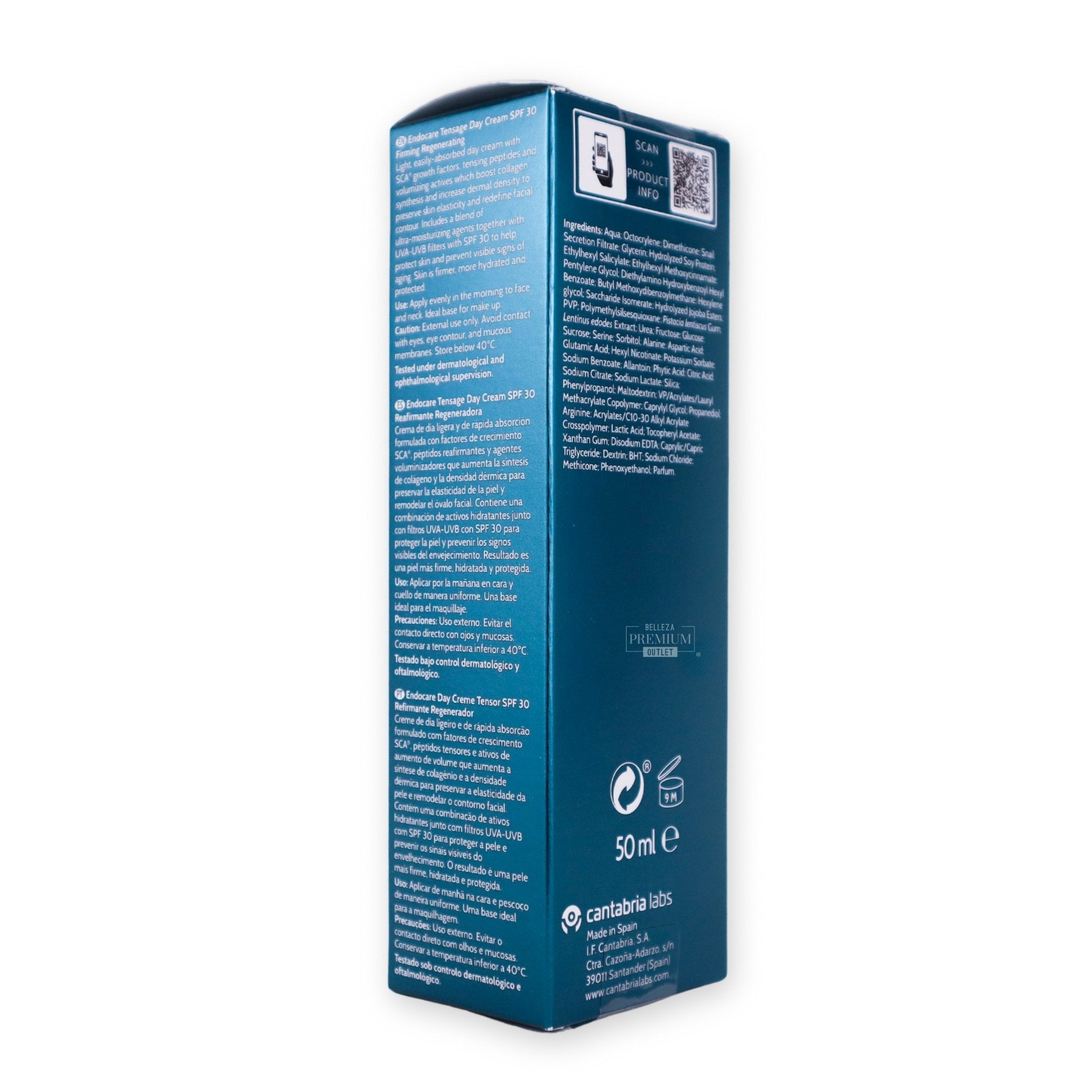 Endocare Tensage Day Cream SPF30 50ml – Crema de día reafirmante con fotoprotección