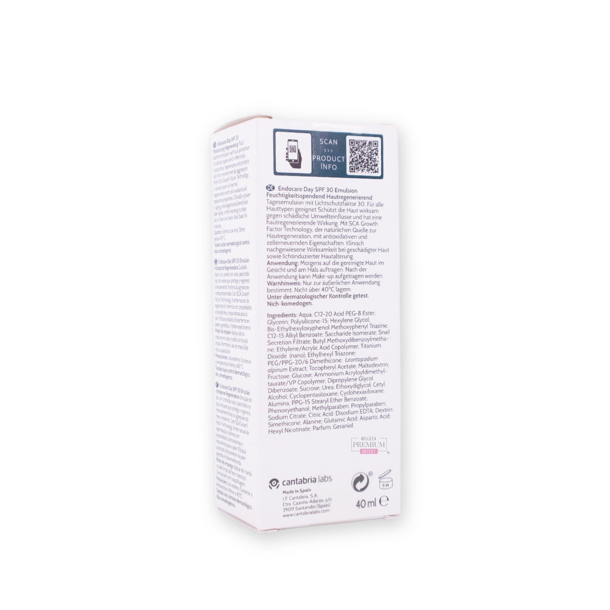 Endocare Day SPF30 Emulsion 40ml – Crema de día regeneradora con fotoprotección