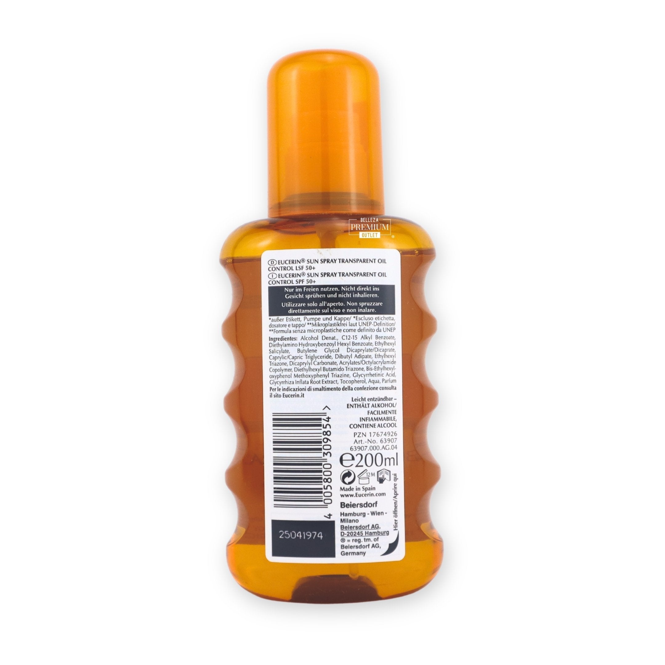 Eucerin Sun Spray Transparente SPF 50 50ml – Protección Solar Invisible