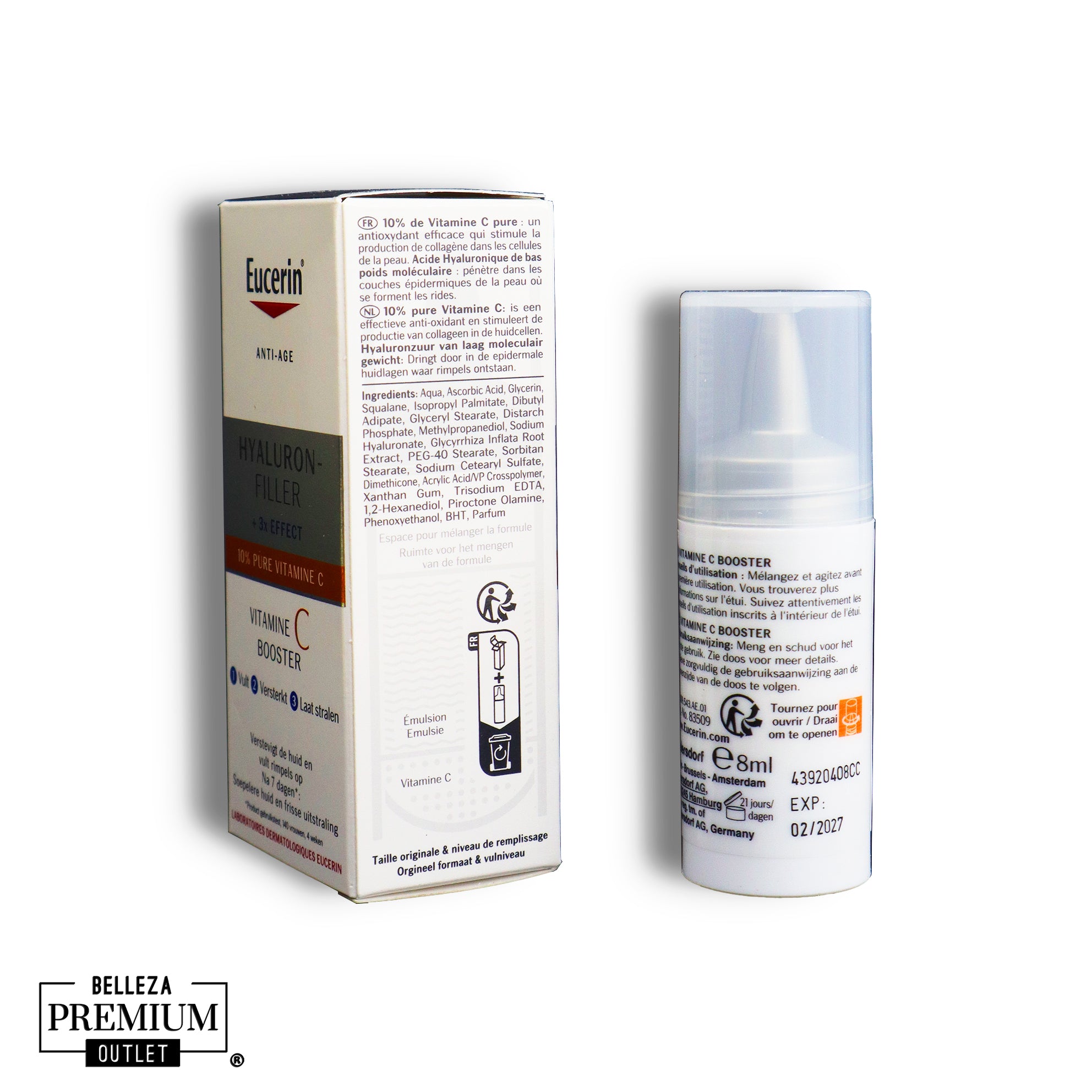 Eucerin Hyaluron-Filler Vitamin C Booster – Luminosidad Instantánea, Antiedad Potente y Piel Renovada