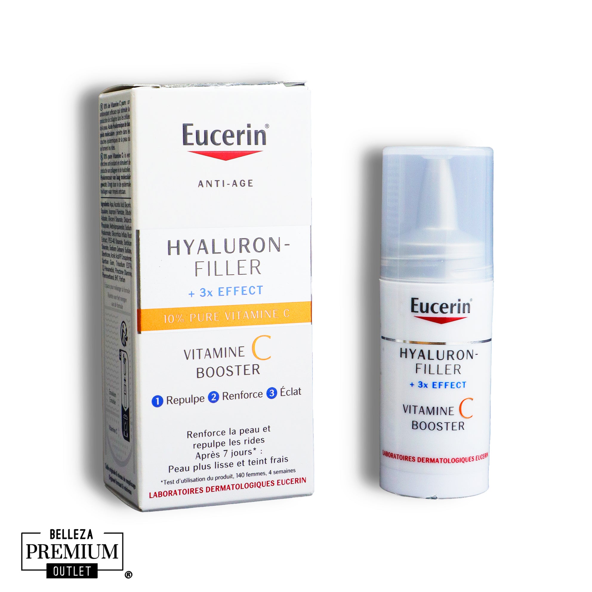 Eucerin Hyaluron-Filler Vitamin C Booster – Luminosidad Instantánea, Antiedad Potente y Piel Renovada