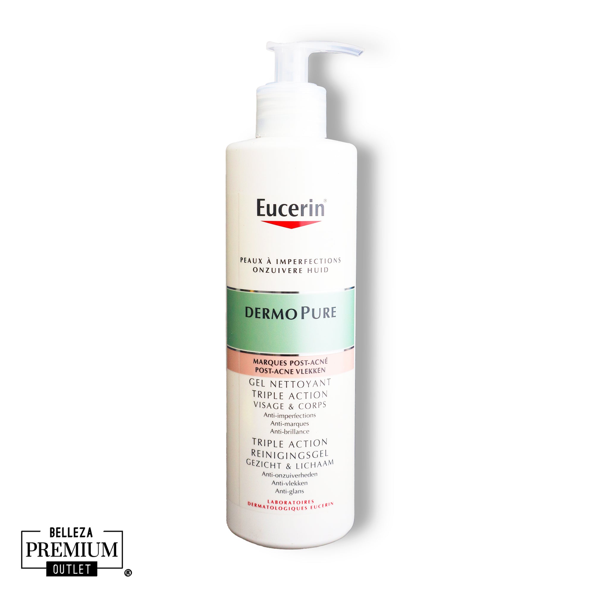 Eucerin DermoPure Triple Effect Gel – Limpieza Profunda, Control del Acné y Piel Visiblemente Más Clara