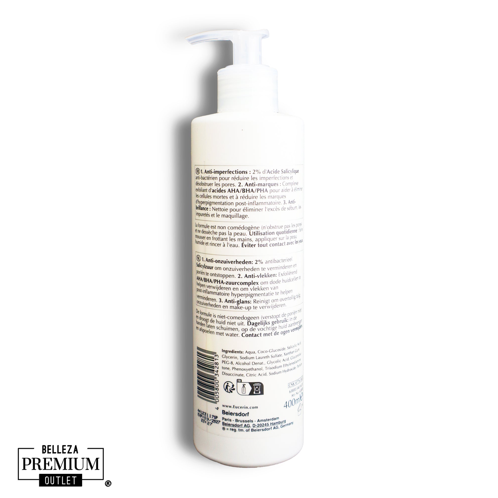 Eucerin DermoPure Triple Effect Gel – Limpieza Profunda, Control del Acné y Piel Visiblemente Más Clara