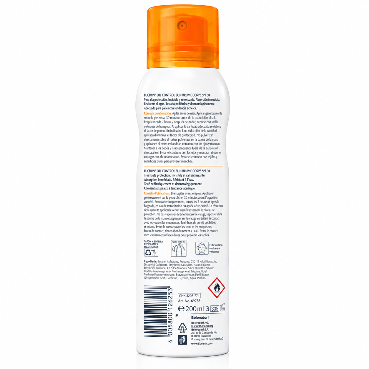 Eucerin Sun Protection Oil Control-Bruma SPF 50 protectora solar 200ml