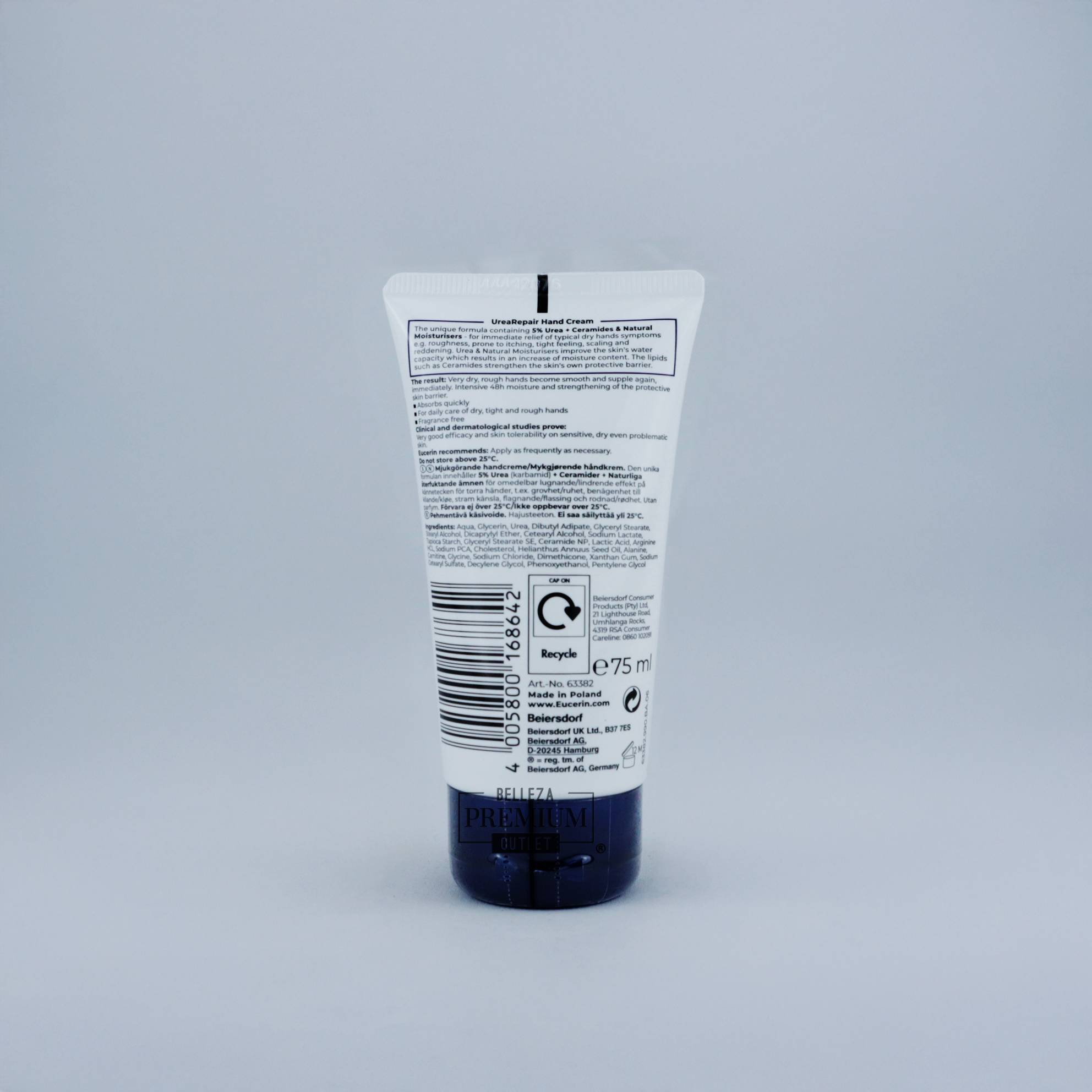 EUCERIN UREA REPAIR 75ML PLUS 5% UREA HAND CREAM: Eucerin UreaRepair PLUS Crema de Manos 5% Urea 75 ml – Hidratación intensiva para manos secas y agrietadas