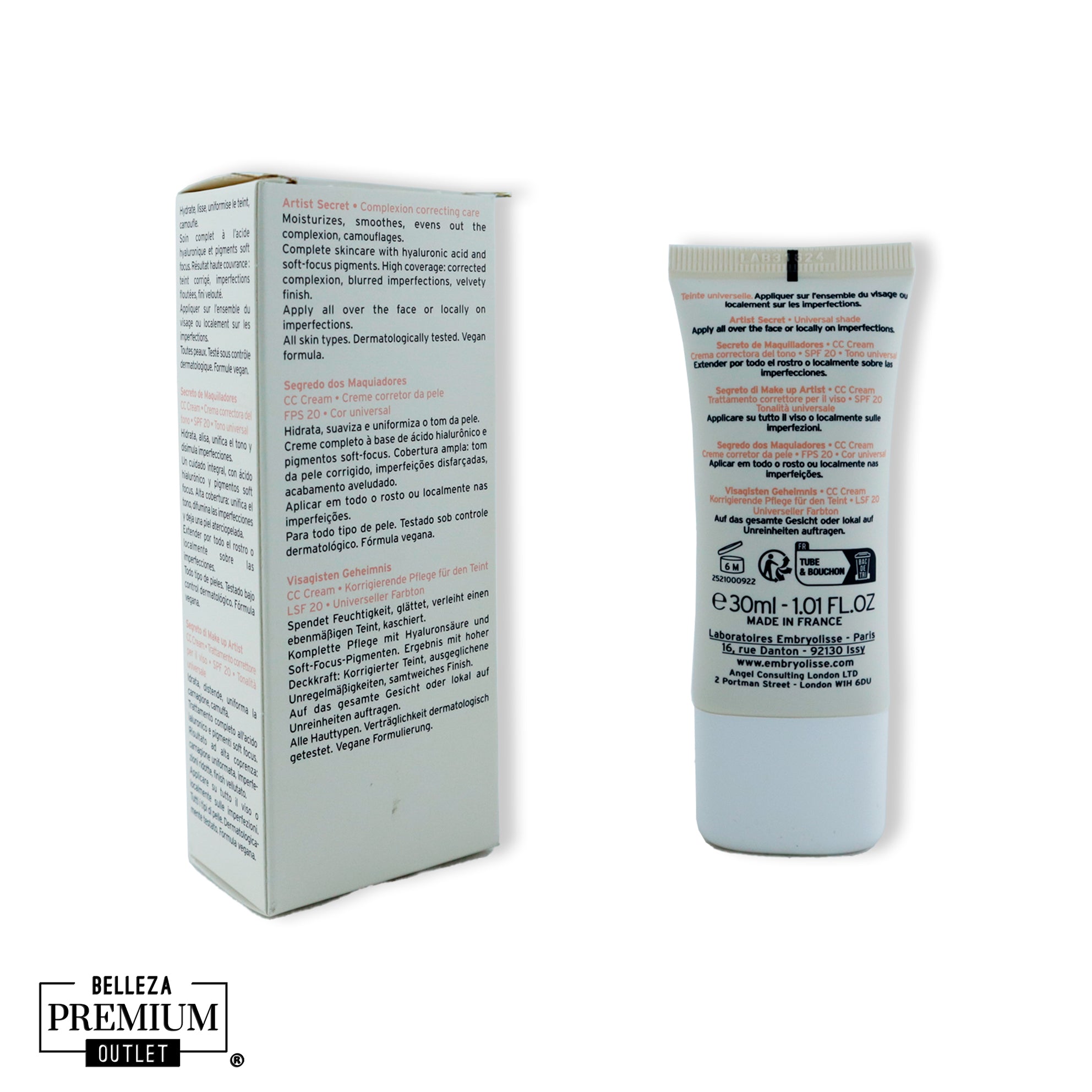 Embryolisse Complexion Correcting Care Cream 30ml – Piel Uniforme y Radiante