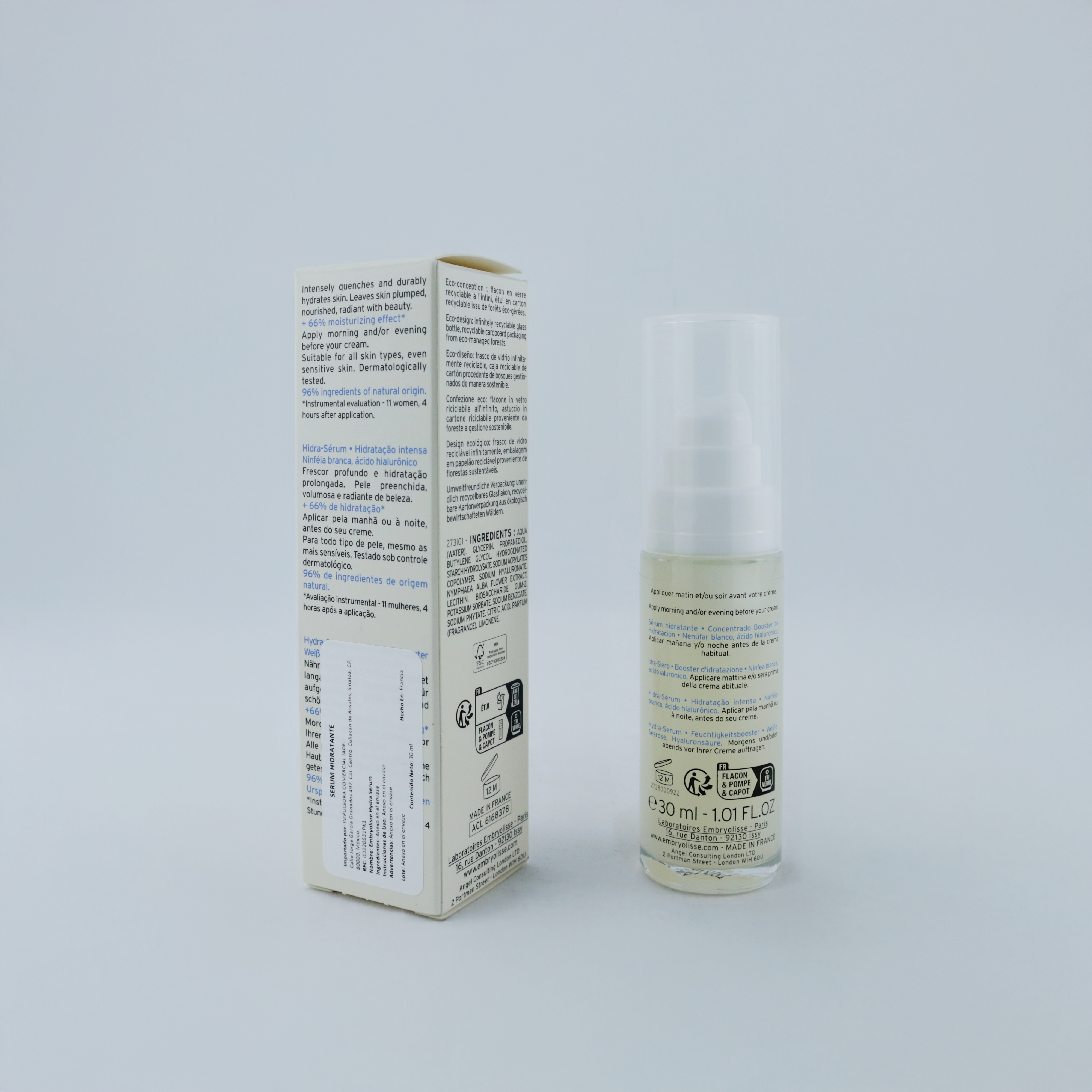 Embryolisse Hydra Serum 30ml – Hidratación Intensa y Piel Radiante