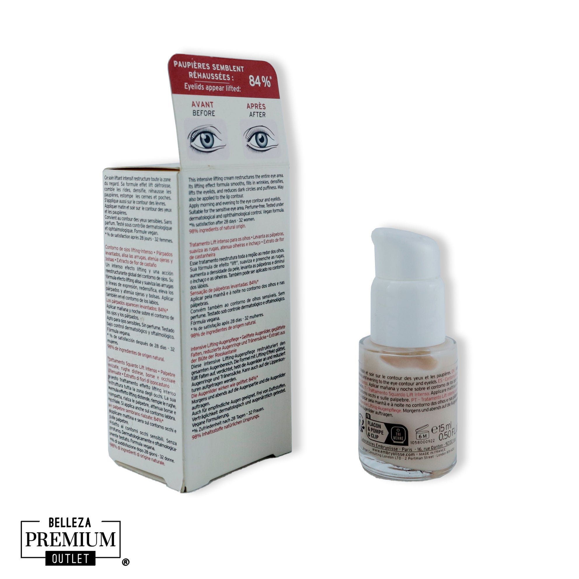 Embryolisse Intense Lift Eye Cream 15ml – Efecto Tensor y Mirada Rejuvenecida