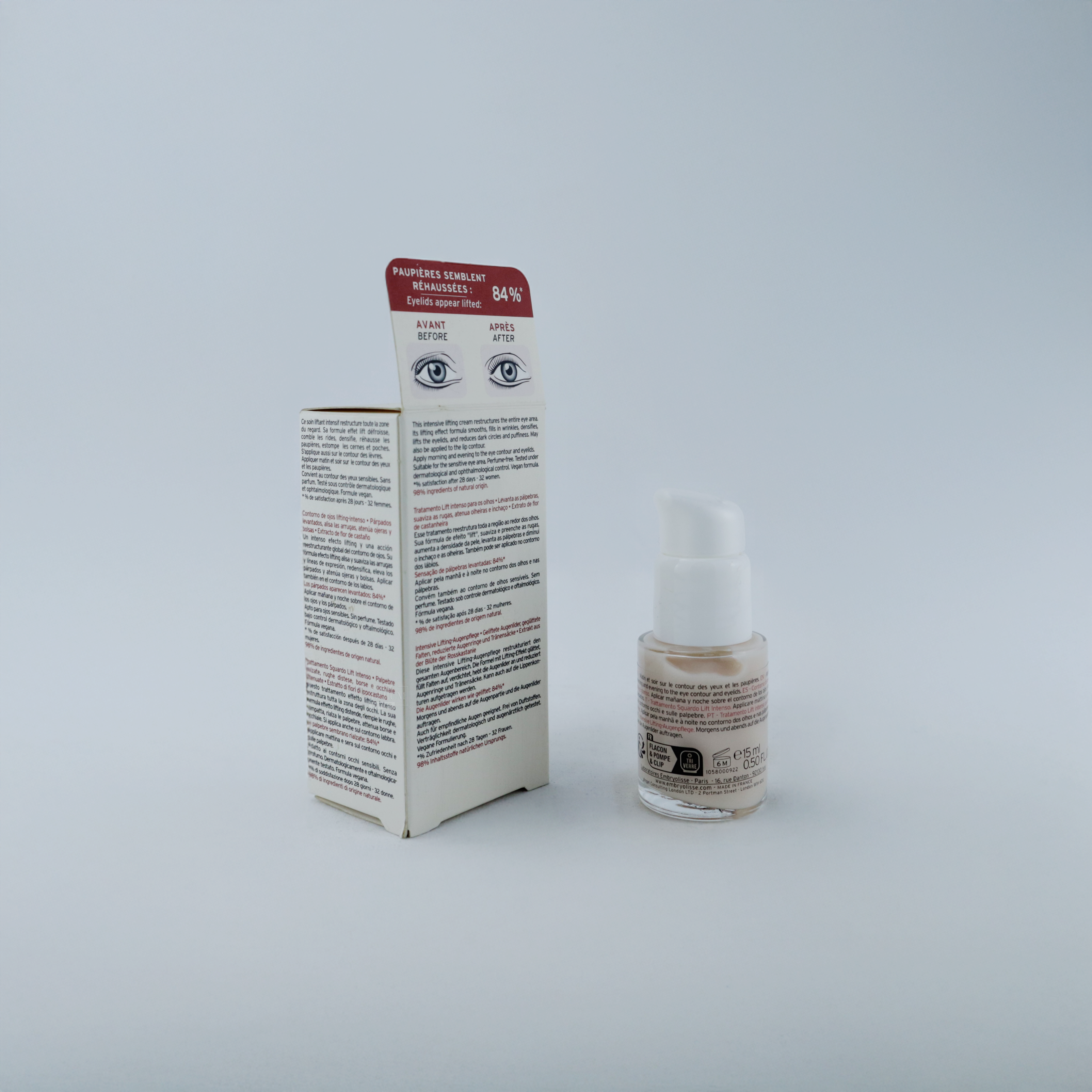 Embryolisse Intense Lift Eye Cream 15ml – Efecto Tensor y Mirada Rejuvenecida