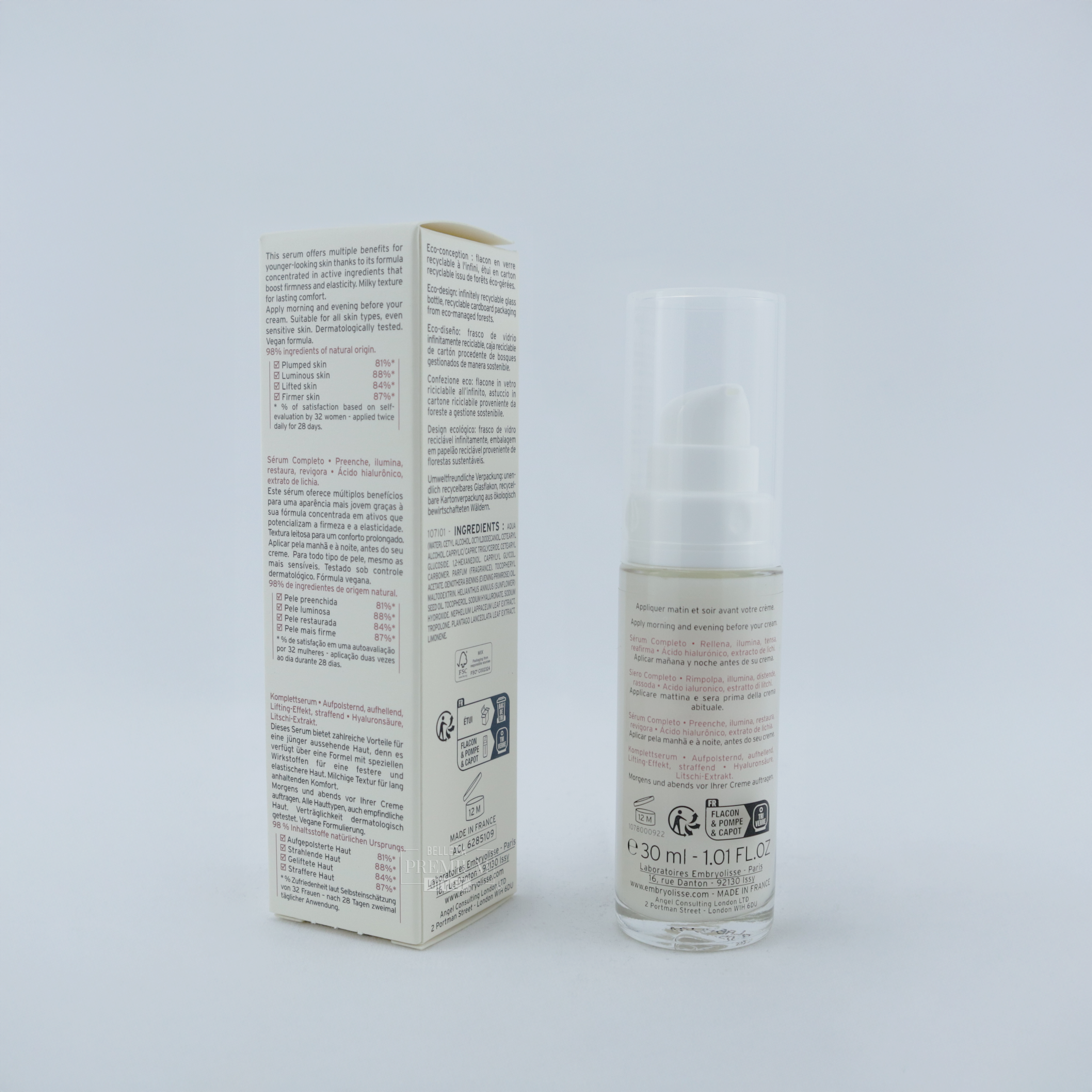 Embryolisse Complete Serum 30ml – Hidratación, Firmeza y Luminosidad en Cada Gota