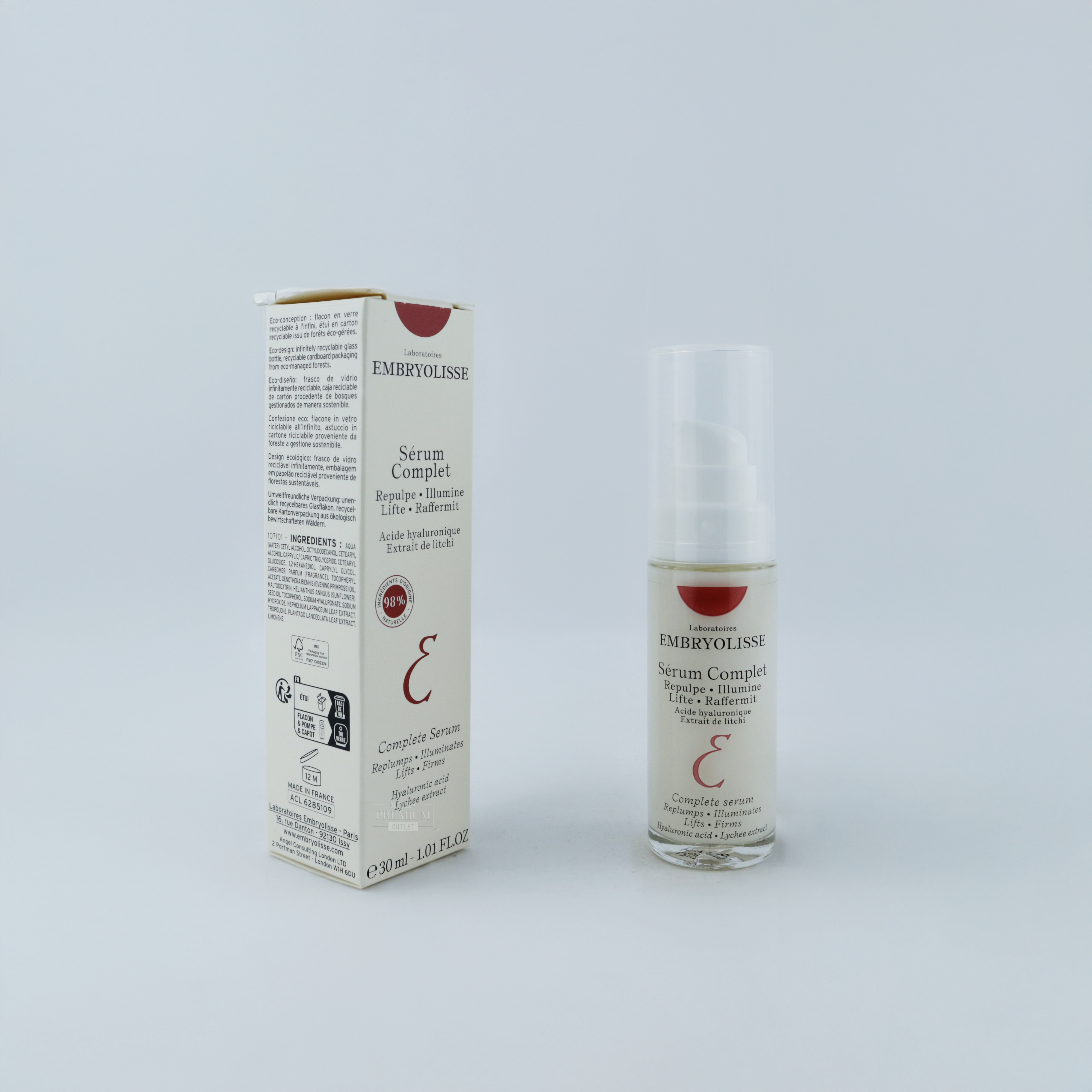 Embryolisse Complete Serum 30ml – Hidratación, Firmeza y Luminosidad en Cada Gota