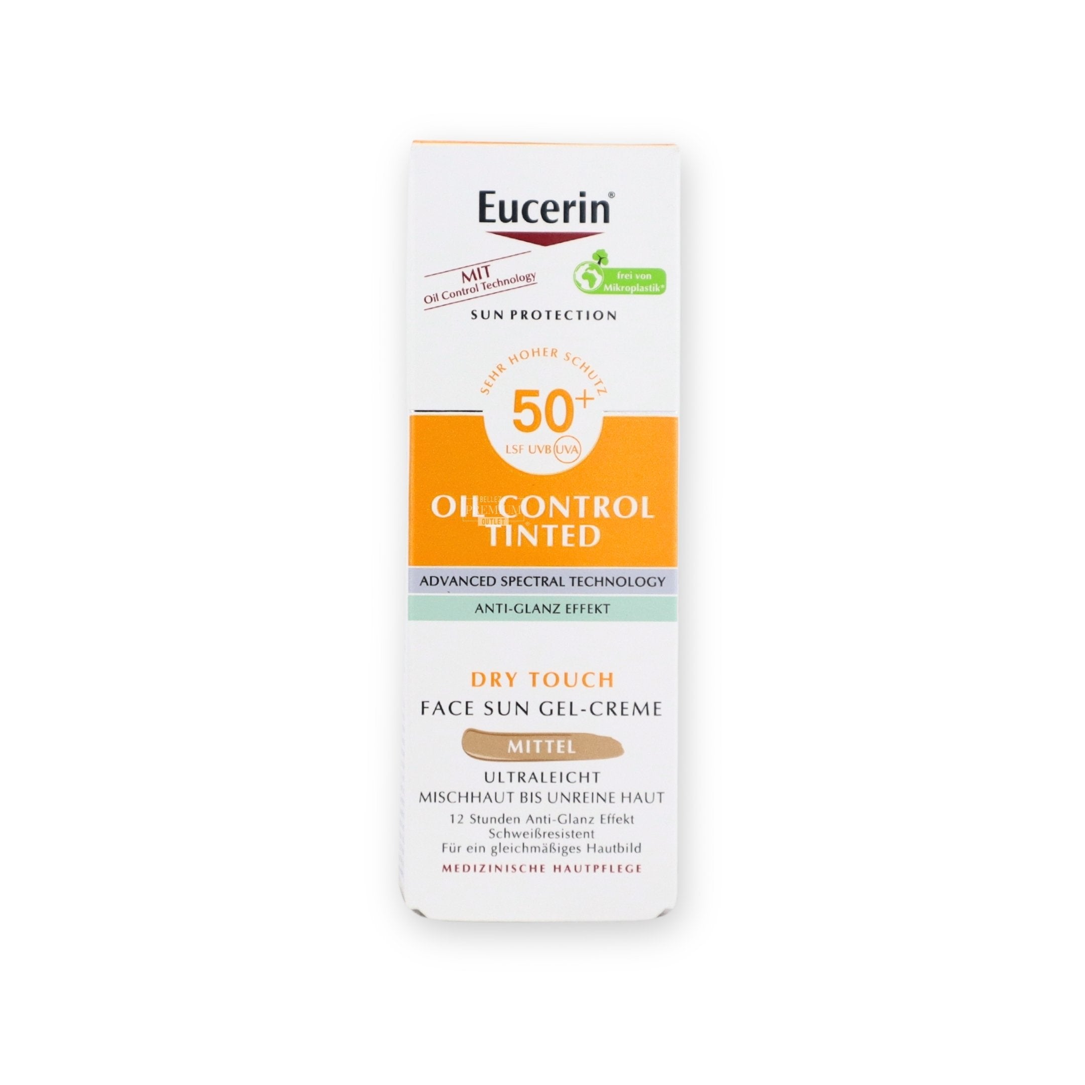 Eucerin Sun Oil Control SPF 50+ Tono Medio 50ml – Protector Solar Facial con Control de Brillo