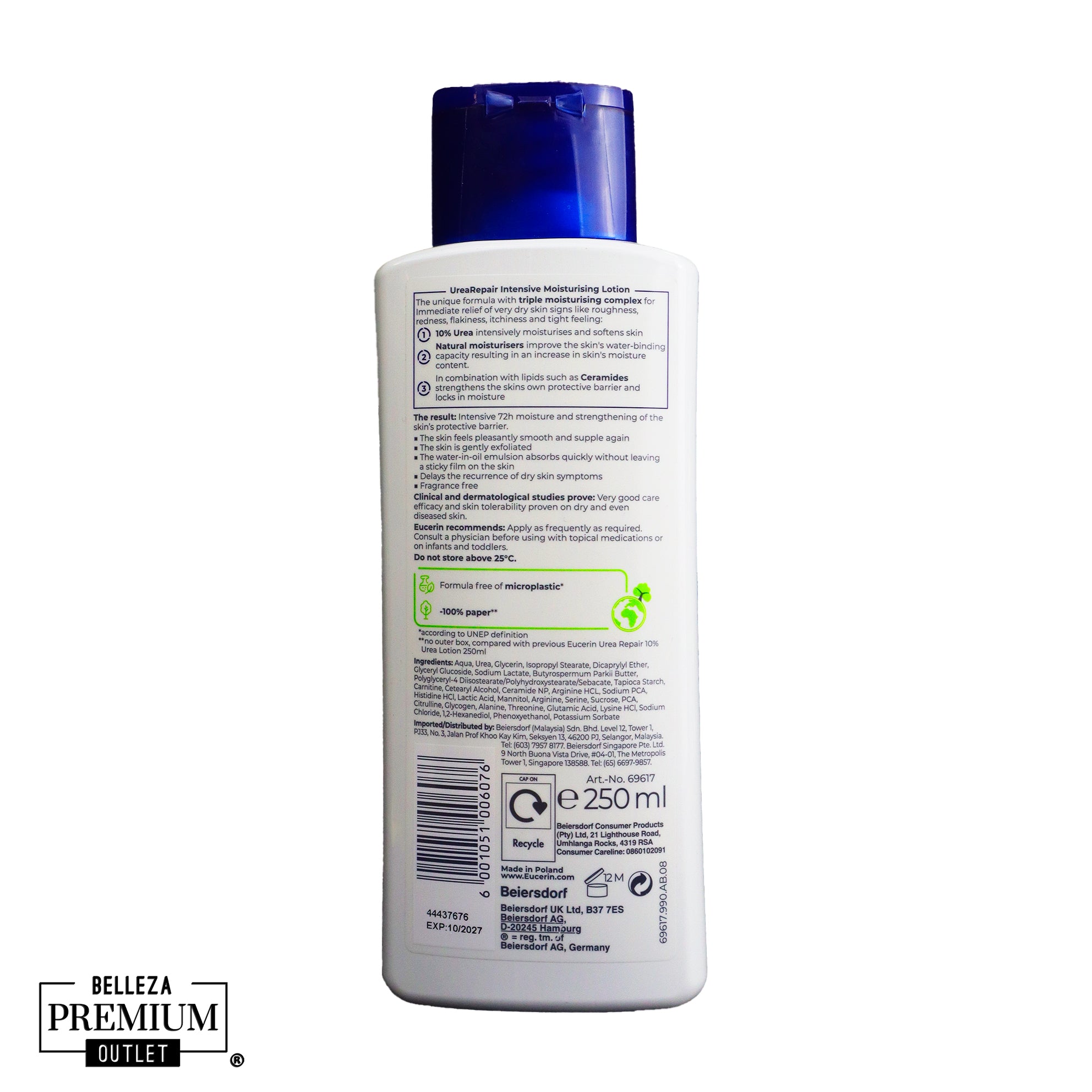 Eucerin Urea 10% Lotion – Hidratación Profunda, Alivio Duradero y Suavidad para la Piel Muy Seca