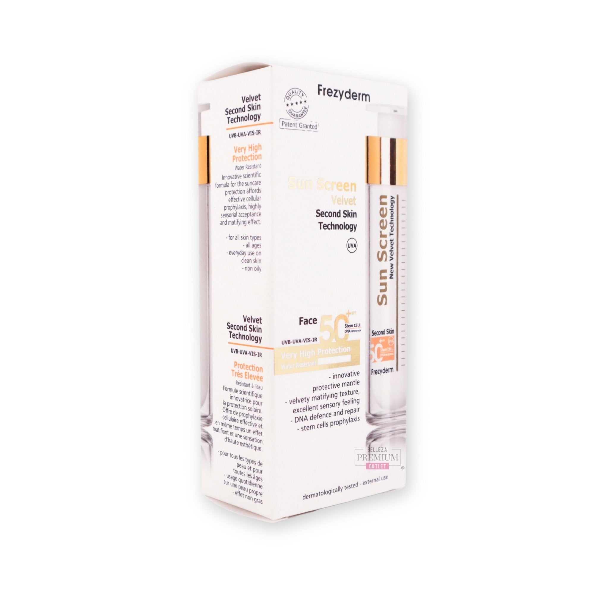 Frezyderm Sun Screen Velvet Face SPF 50+ 50ml – Protección Solar Invisible con Efecto Aterciopelado