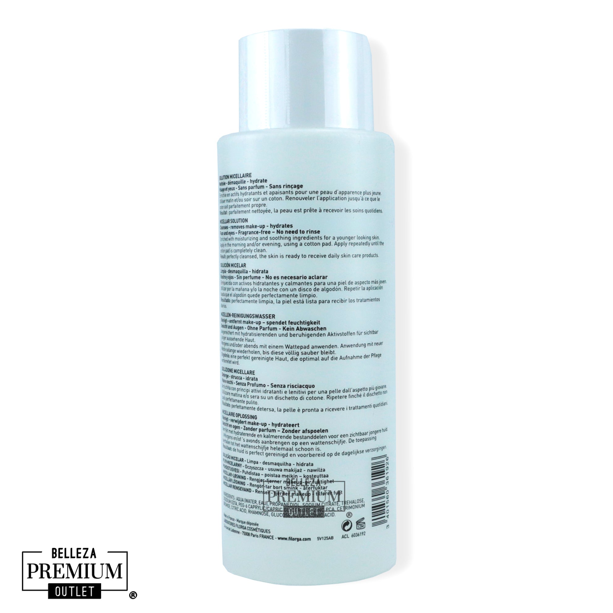 Filorga Solución Micelar 400ml: El Popular Paso de Cuidado Facial que Transforma tu Rutina con un Limpiador Facial Suave y Eficaz
