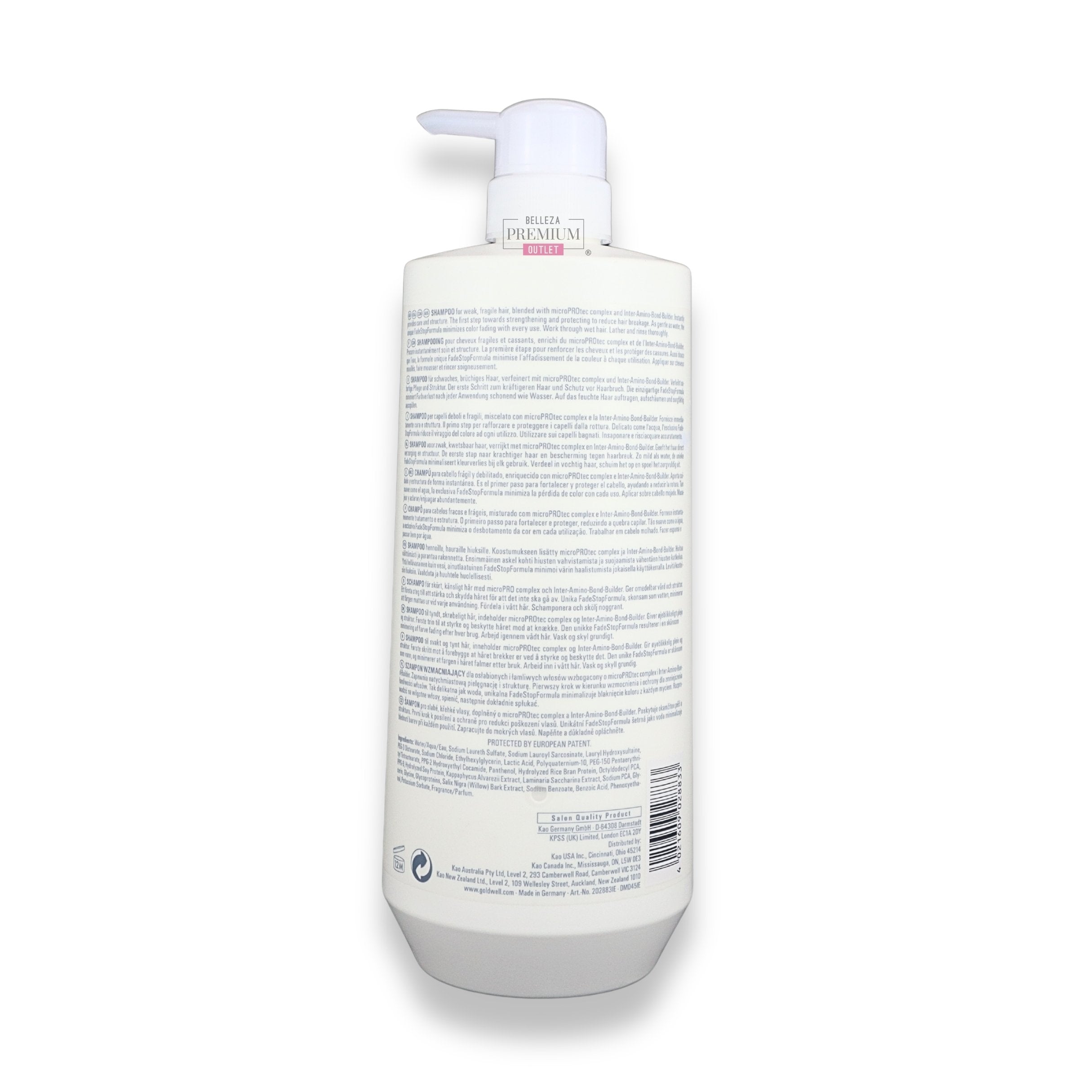 Goldwell Dualsenses Bond Pro Fortifying Shampoo 1000ml: Innovador acondicionador para reparar cabello con daños.