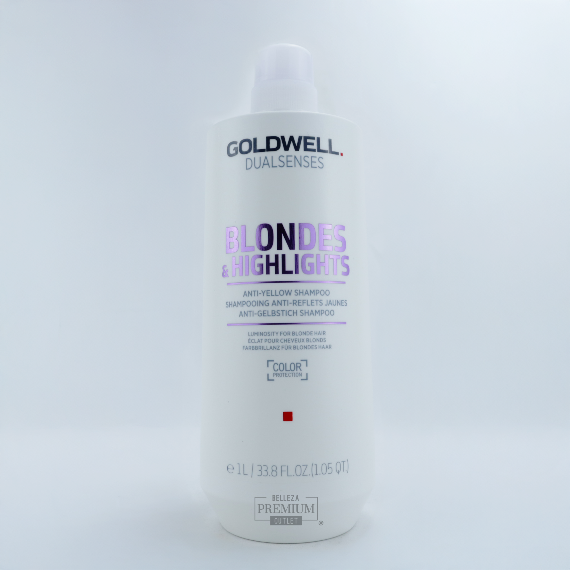 Goldwell Dualsenses Blondes & Highlights Anti-Yellow Shampoo 1000ml-Goldwell Anti-Yellow Shampoo 1000ml — Matiza, Protege y Brilla en Formato Profesional