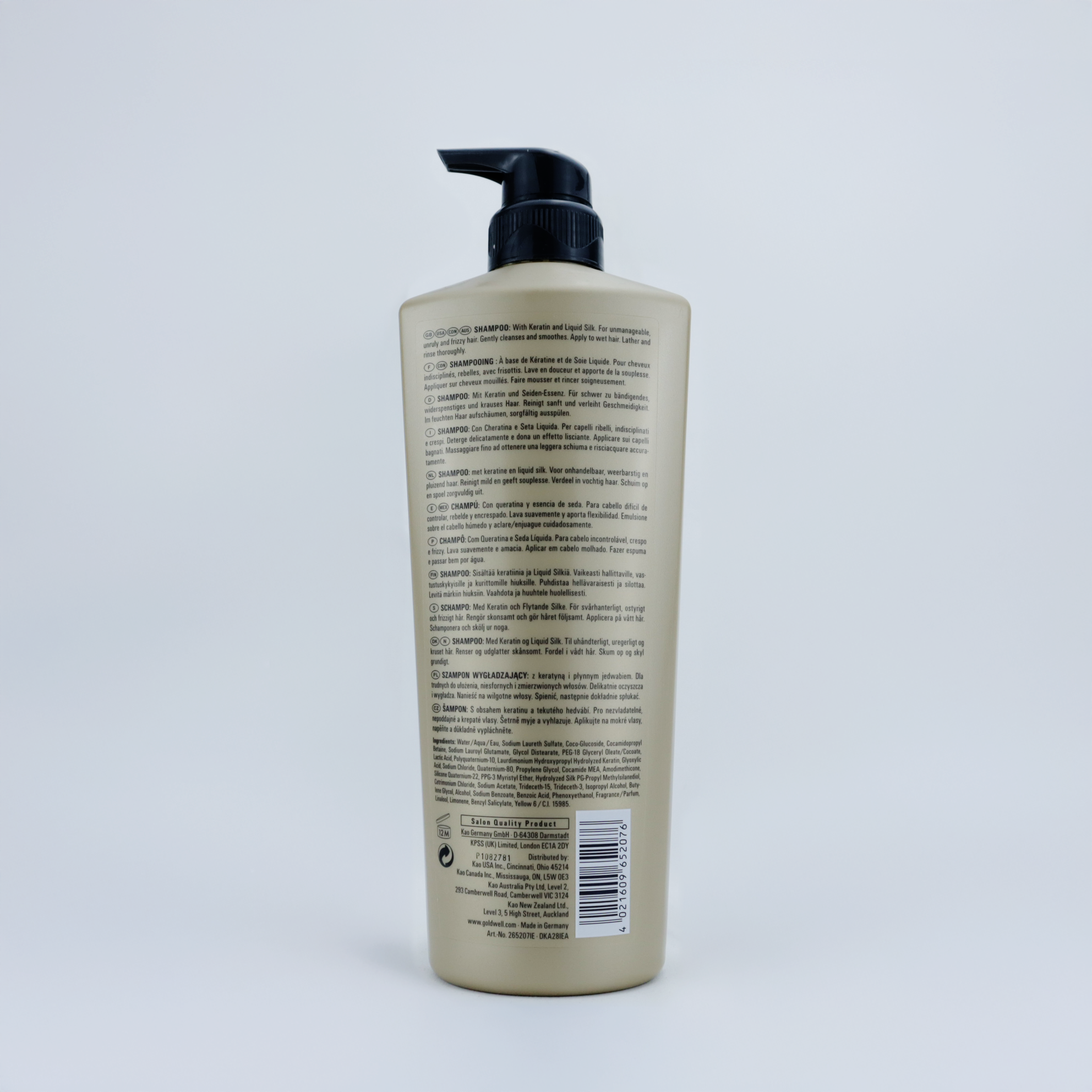 Goldwell Kerasilk Control Shampoo 1000ml – Shampoo antiencrespamiento para cabello rebelde y encrespado
