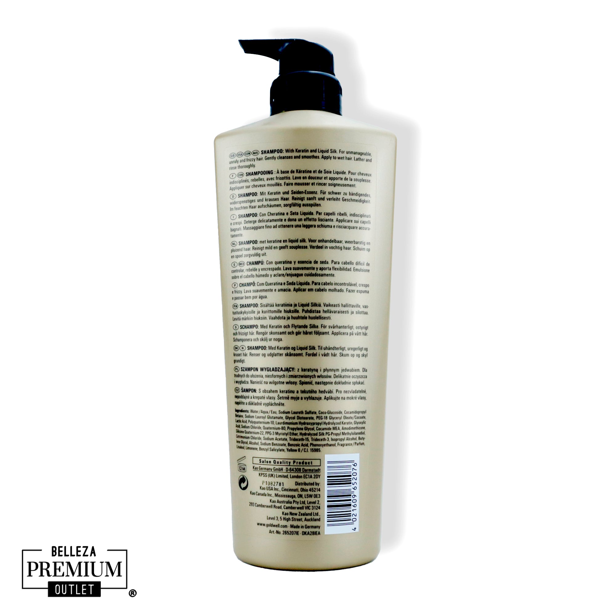 Goldwell Kerasilk Control Shampoo 1000ml – Shampoo antiencrespamiento para cabello rebelde y encrespado
