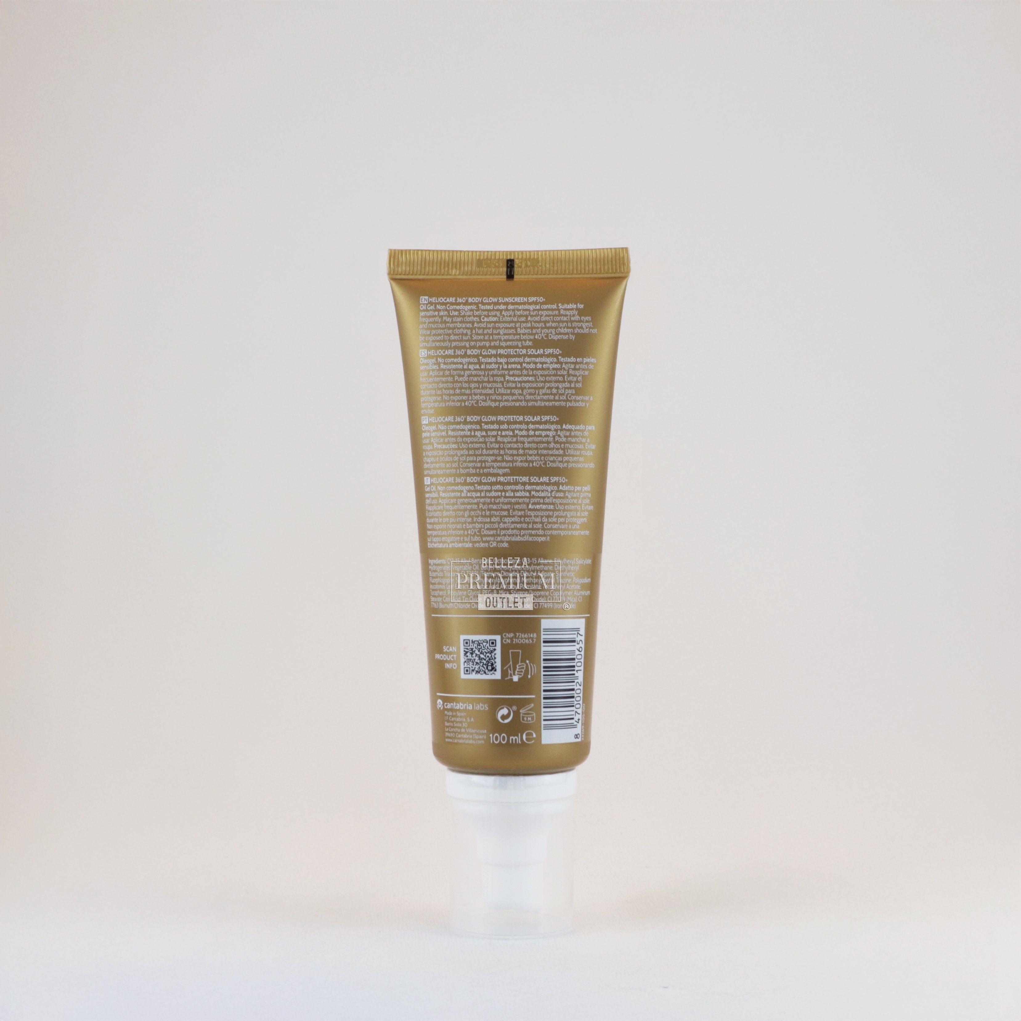 Heliocare 360 Protector Solar Body Glow 100ml: Protección Total con un Toque de Brillo Radiante