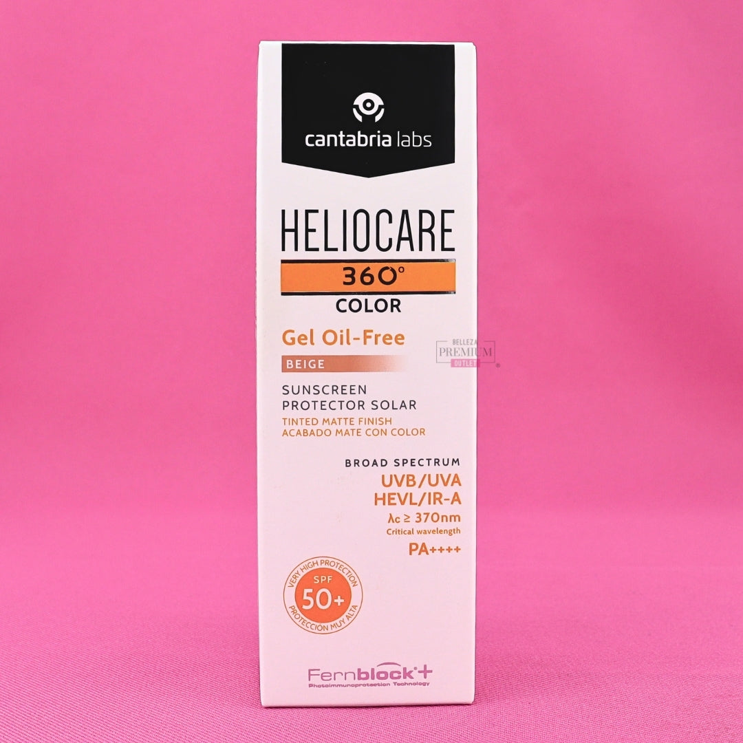 Heliocare 360 Gel-color beige sin aceite Spf50 50ml SELLO ROTO/CAJA SUCIA