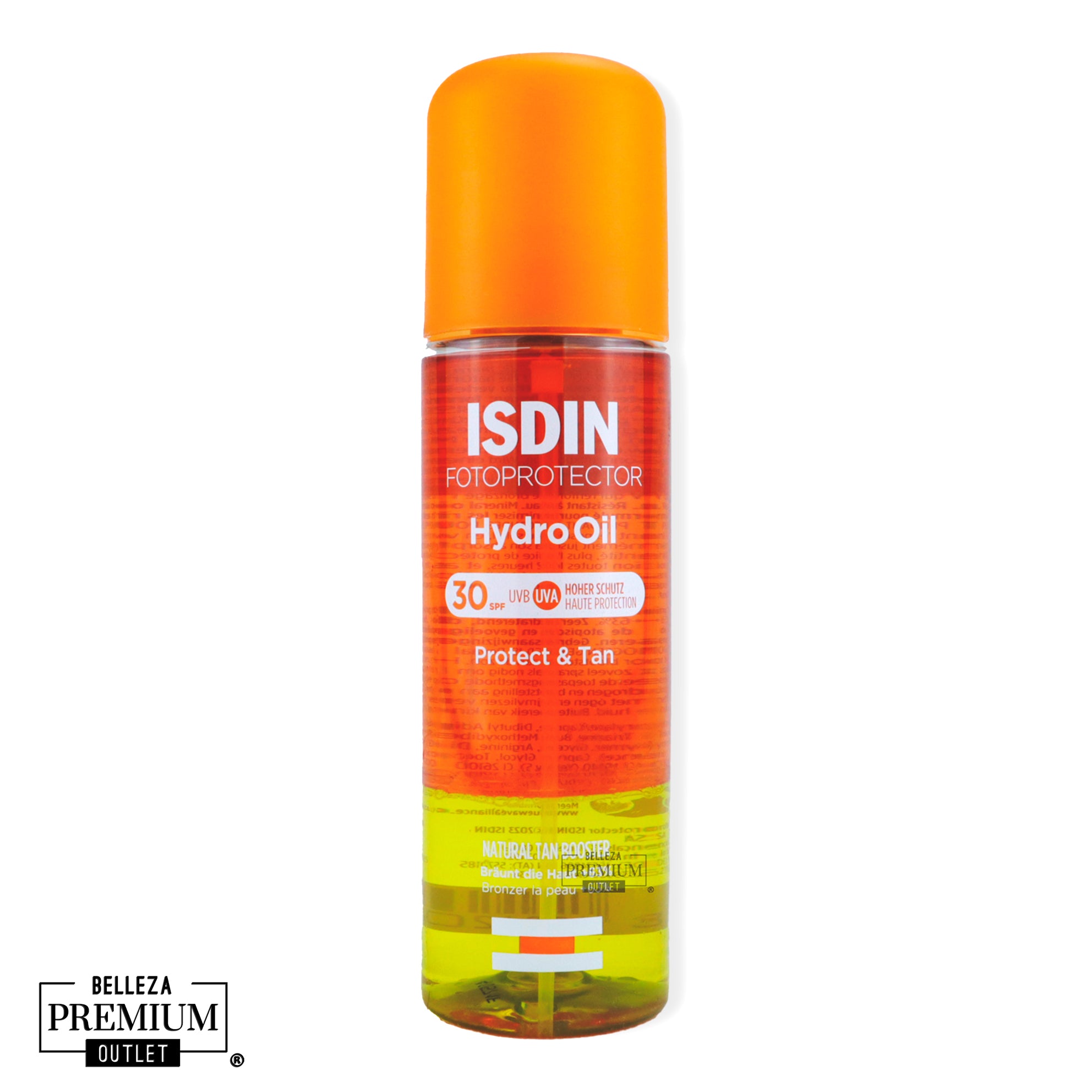 ISDIN Fotoprotector Hydro Oil SPF 30 200ml – Protección Solar Bifásica con Efecto Sublime y Bronceado Luminoso