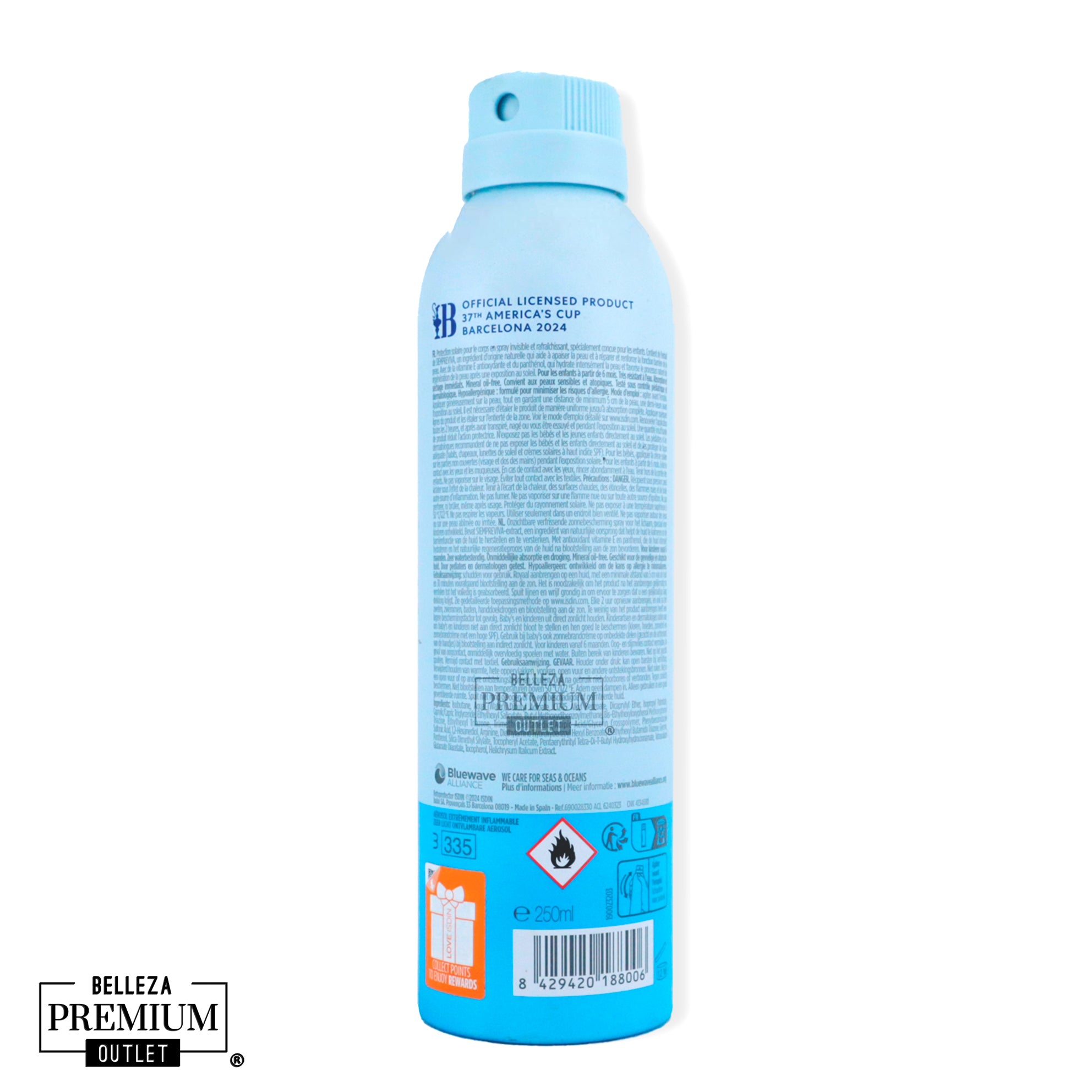 ISDIN Fotoprotector Pediatrics Transparent Spray Wet Skin SPF 50+ 200ml – Protección Solar Alta para Niños, Incluso sobre Piel Mojada