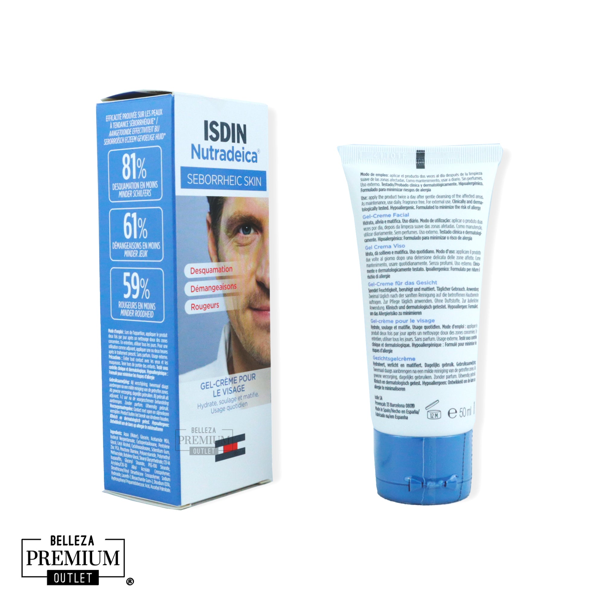 ISDIN Nutradeica 50ml – Hidratación y Nutrición Intensiva para Piel Seca