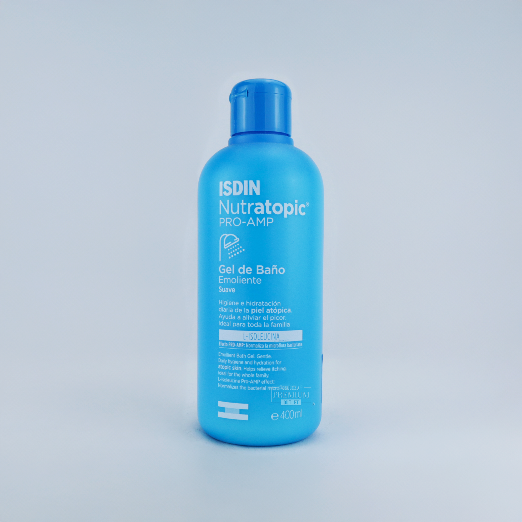 ISDIN Nutratopic PRO-AMP Gel de Baño 400ml – Higiene Suave y Protectora para Pieles Atópicas o Muy Secas