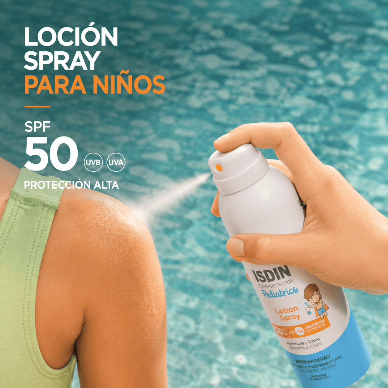 ISDIN Fotoprotector Pediatrics Lotion Spray- Fotoprotector en Loción Kids SPF 50 250 ml