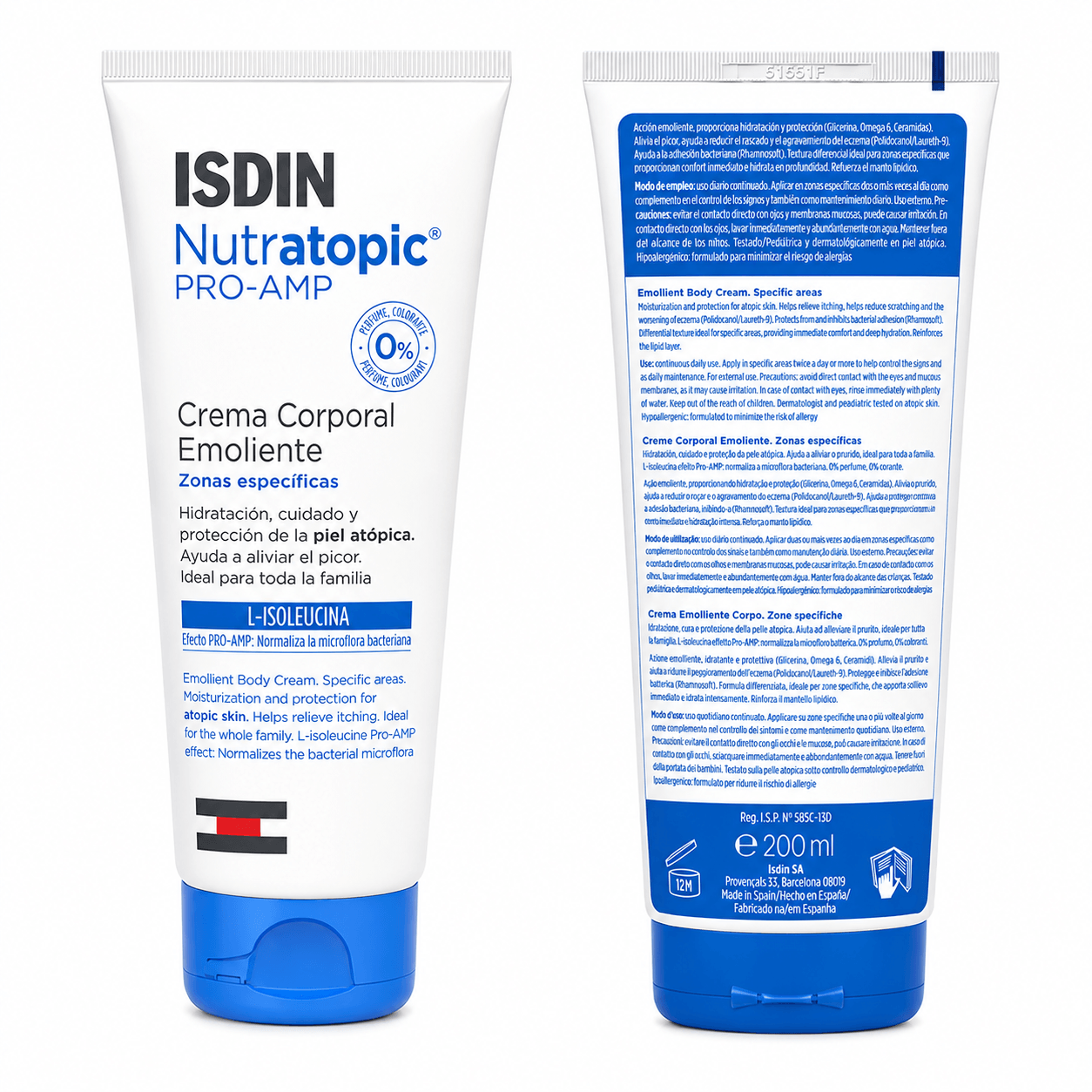 ISDIN Nutratopic Pro-AMP-Crema Corporal Emoliente 200ml