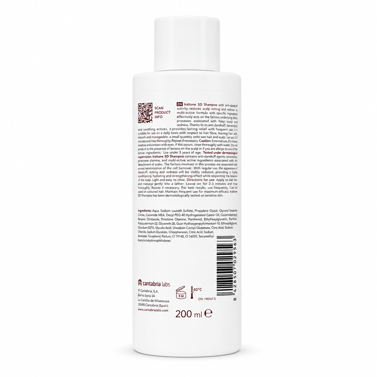 Cantabria Iraltone DS-Shampoo Anti-Caspa 200 ml