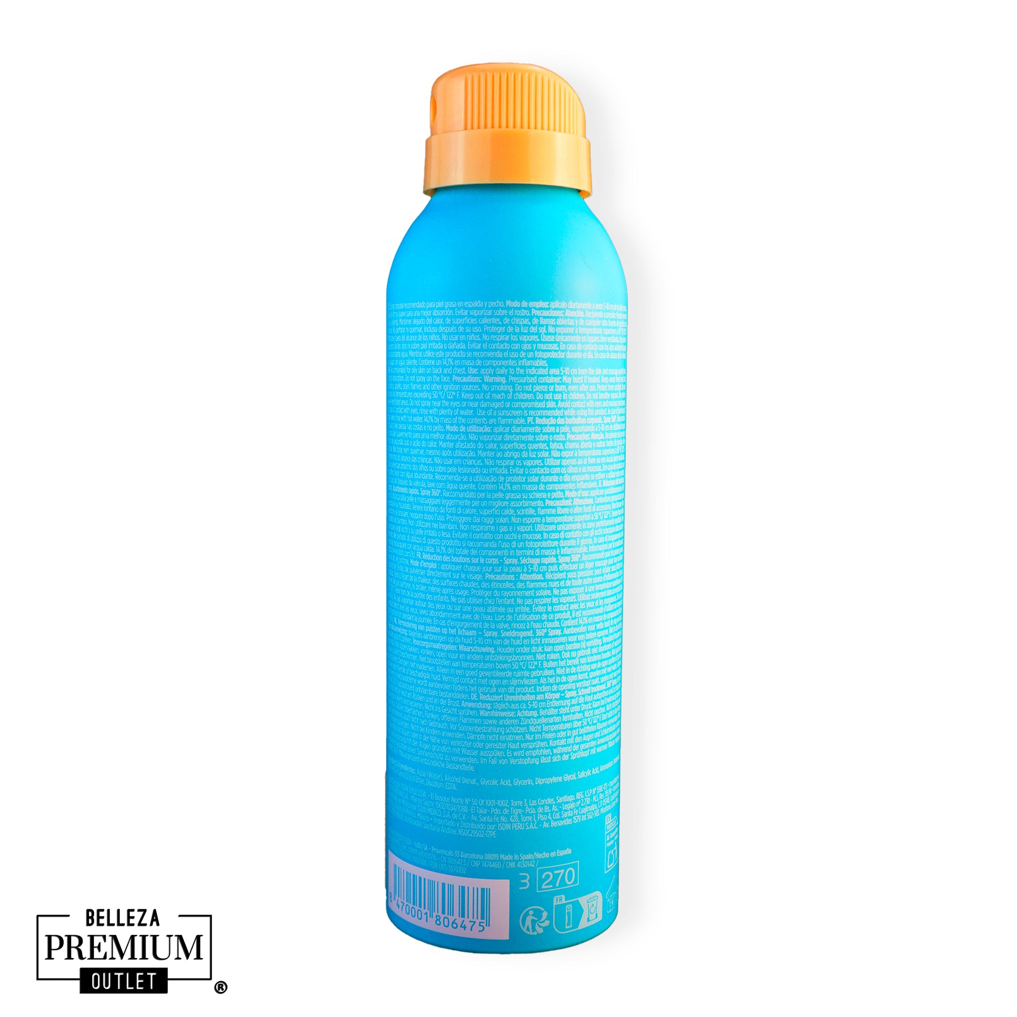 Isdin Acniben Body Spray – Renovación Corporal, Control del Acné y Piel Más Uniforme