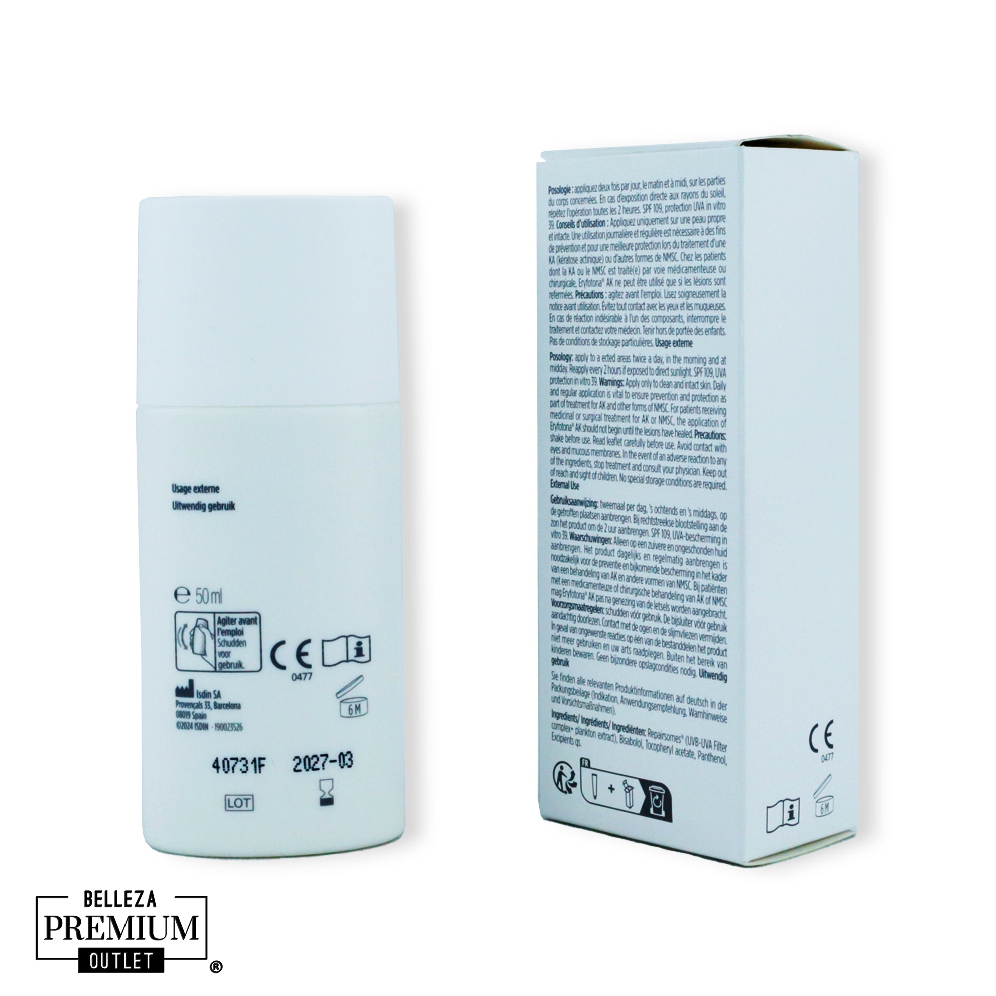 ISDIN Eryfotona AK-NMSC Fluid 50ml Fotoprotección y Reparación para Piel con Daño Actínico
