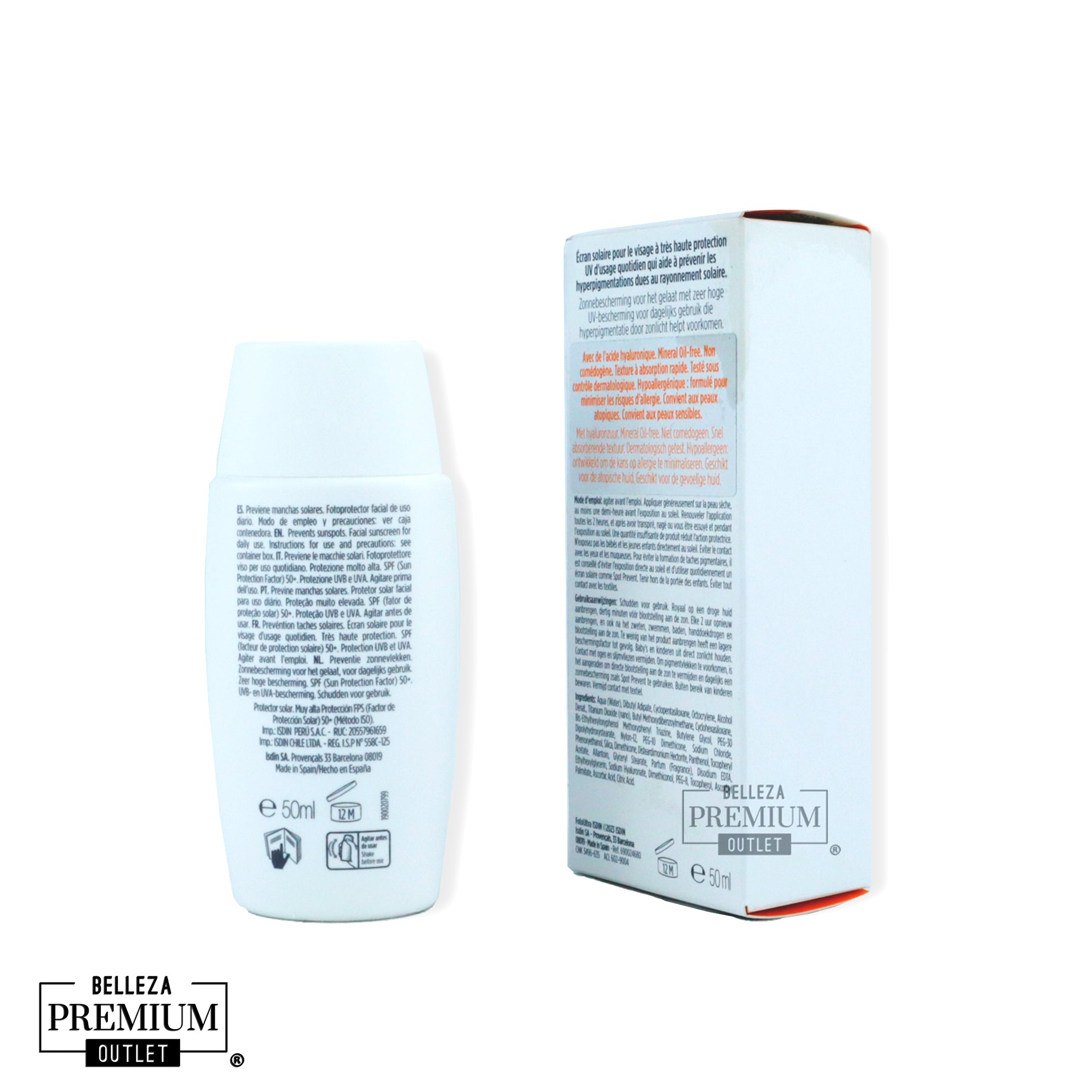 ISDIN Foto Ultra Spot Prevent SPF 50+ 50ml – Fotoprotección Avanzada para Prevenir Manchas Oscuras en el Rostro