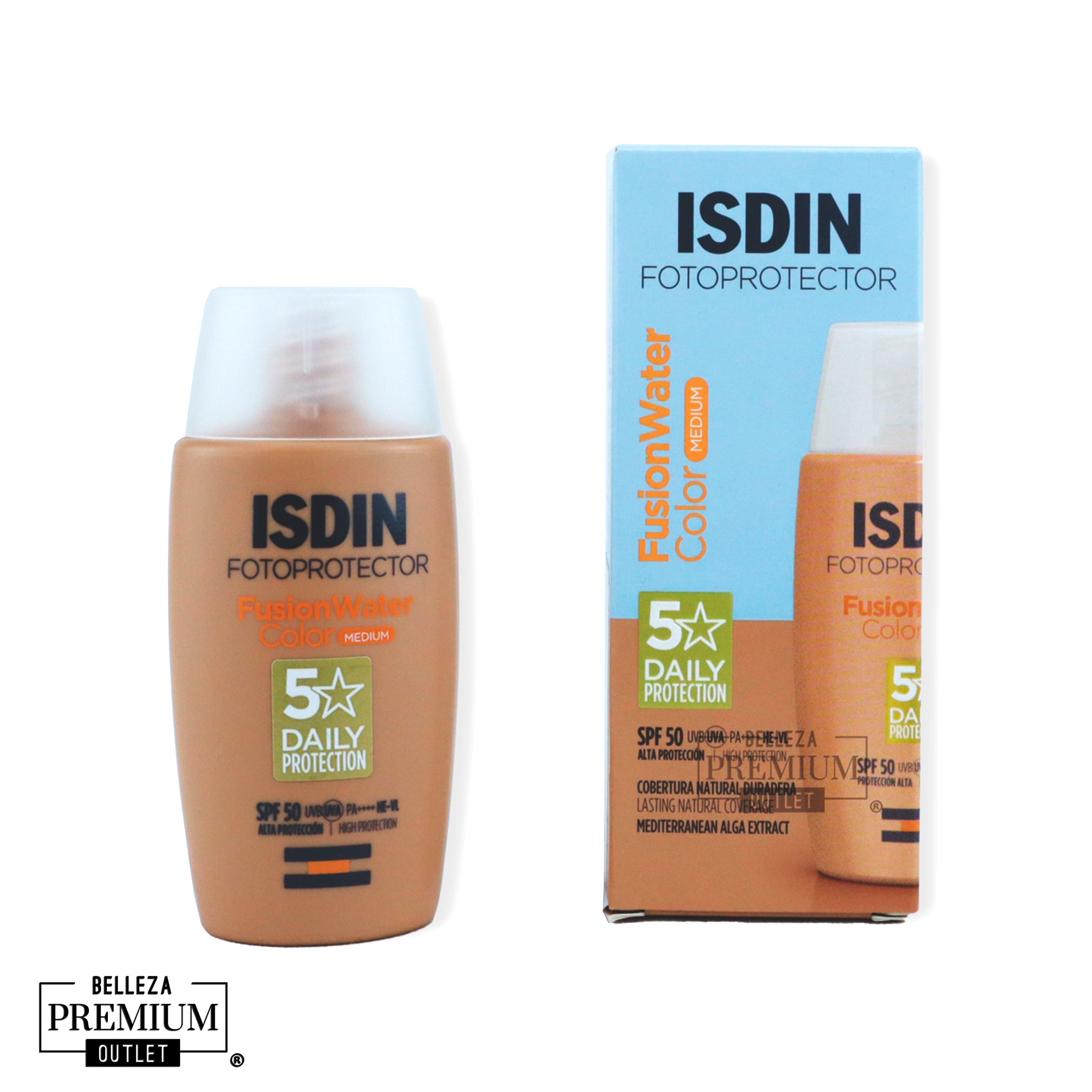 ISDIN Fusion Water MAGIC Color Medium SPF 50 50ml – Protección Solar con Color Inteligente para un Acabado Natural y Uniforme