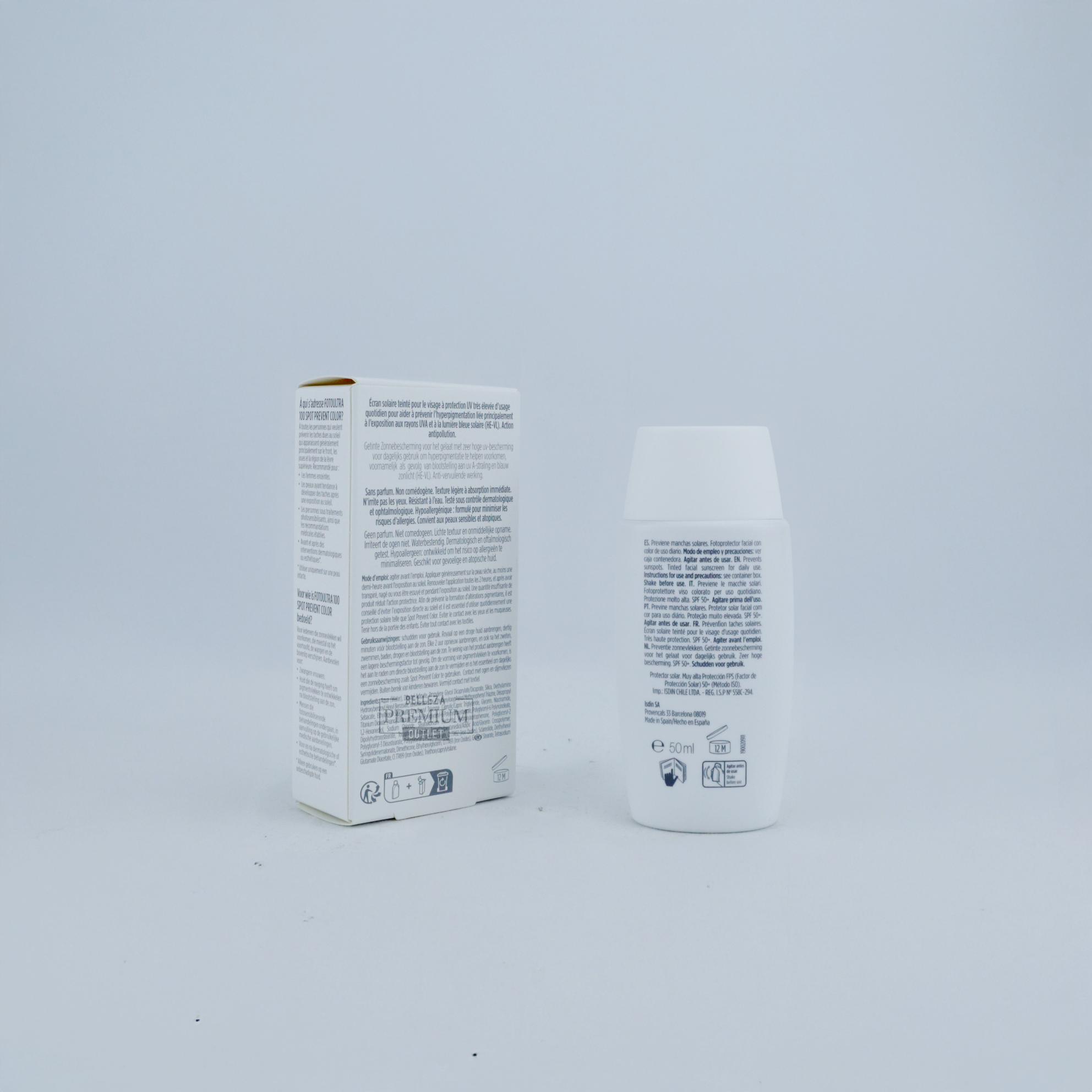 ISDIN FotoUltra Spot Prevent Color SPF 50+ 50ml – Fotoprotección con Color para Prevenir Manchas y Unificar el Tono