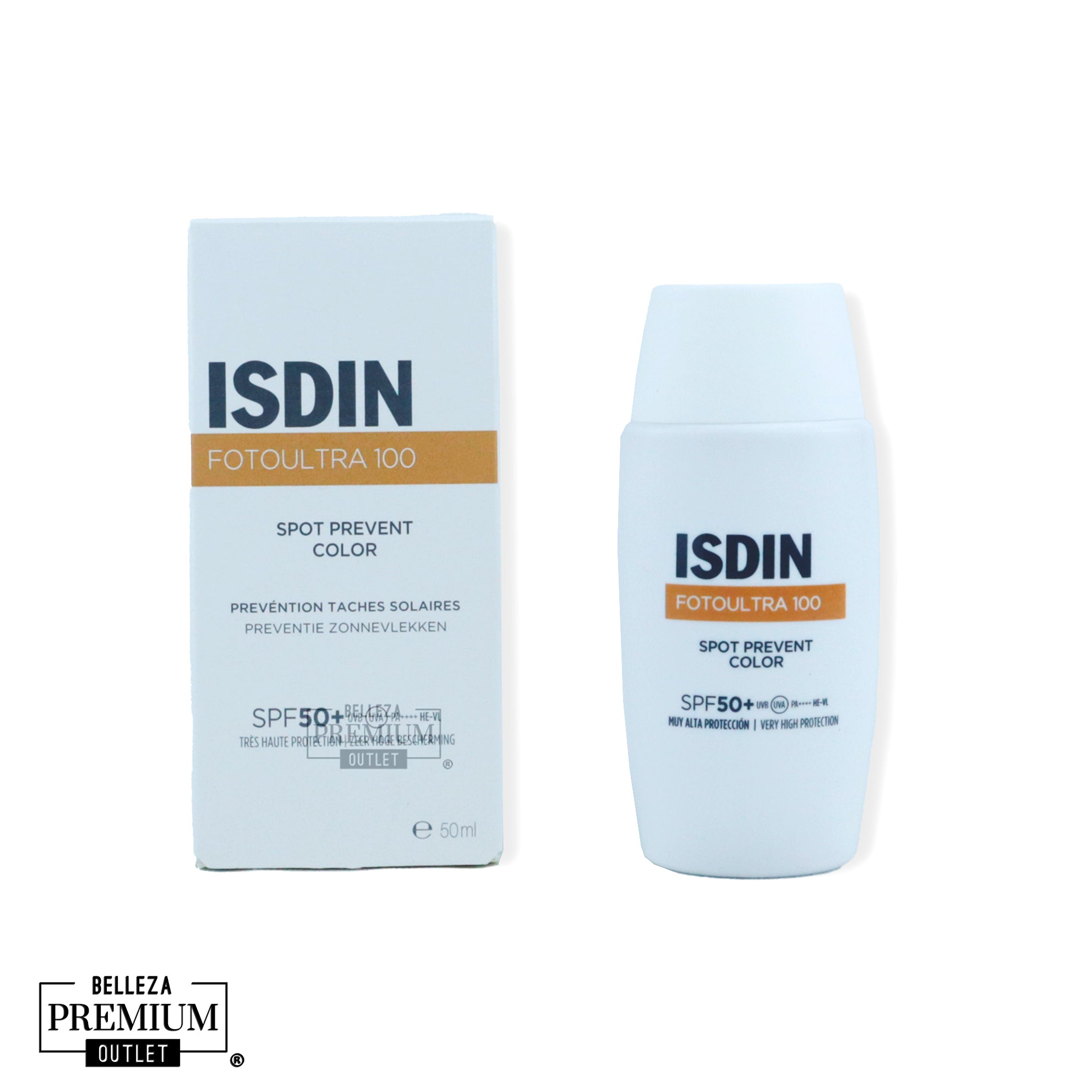 ISDIN FotoUltra Spot Prevent Color SPF 50+ 50ml – Fotoprotección con Color para Prevenir Manchas y Unificar el Tono