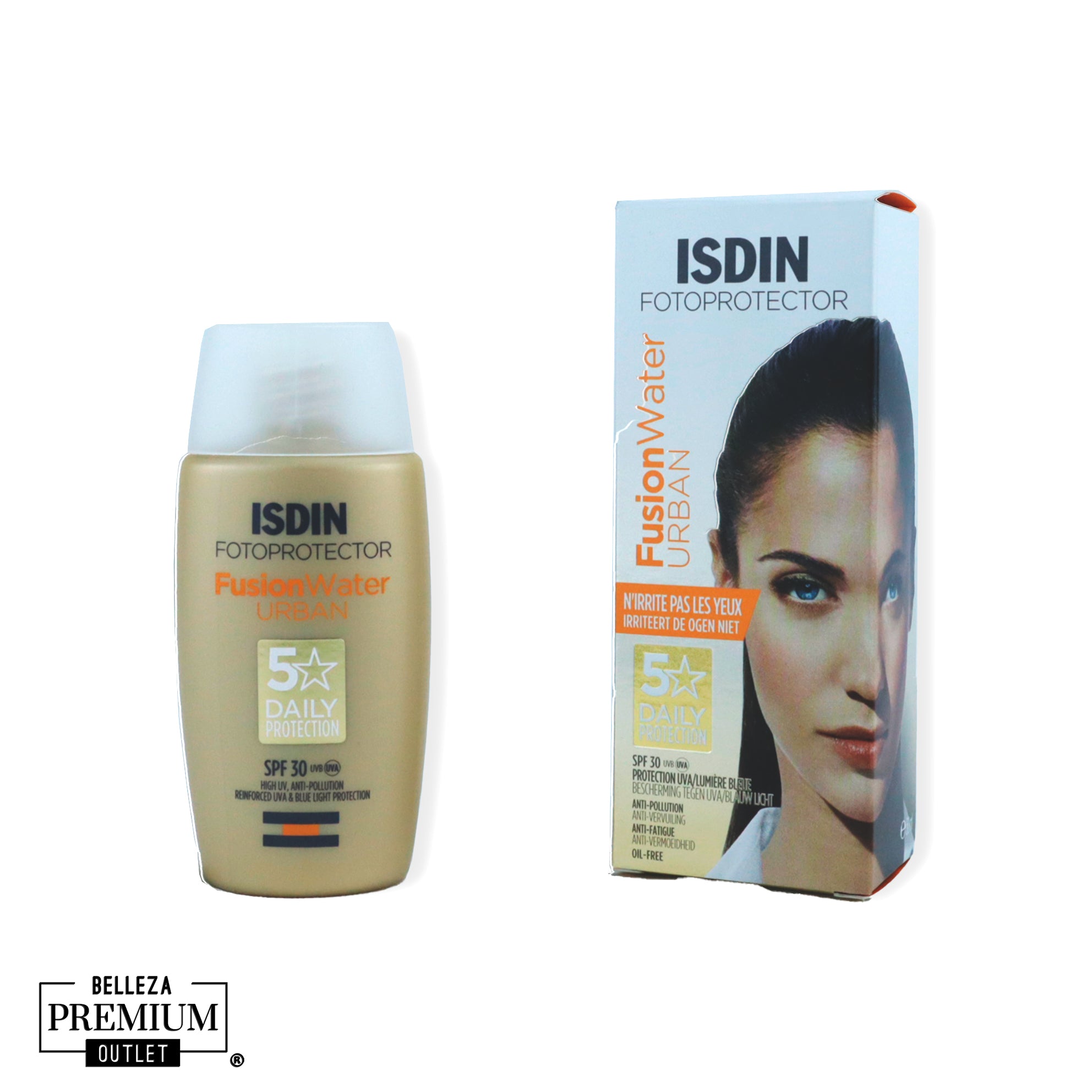 ISDIN Fusion Water Urban SPF 30 50ml – Fotoprotección Antipolución para la Vida en la Ciudad